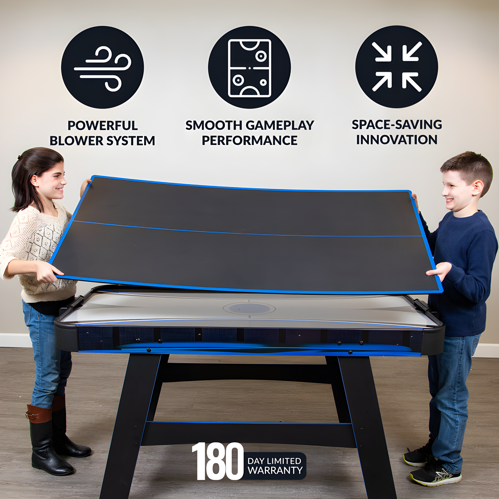 Hathaway Games 5' Two Player Air Hockey Table with Manual Scoreboard