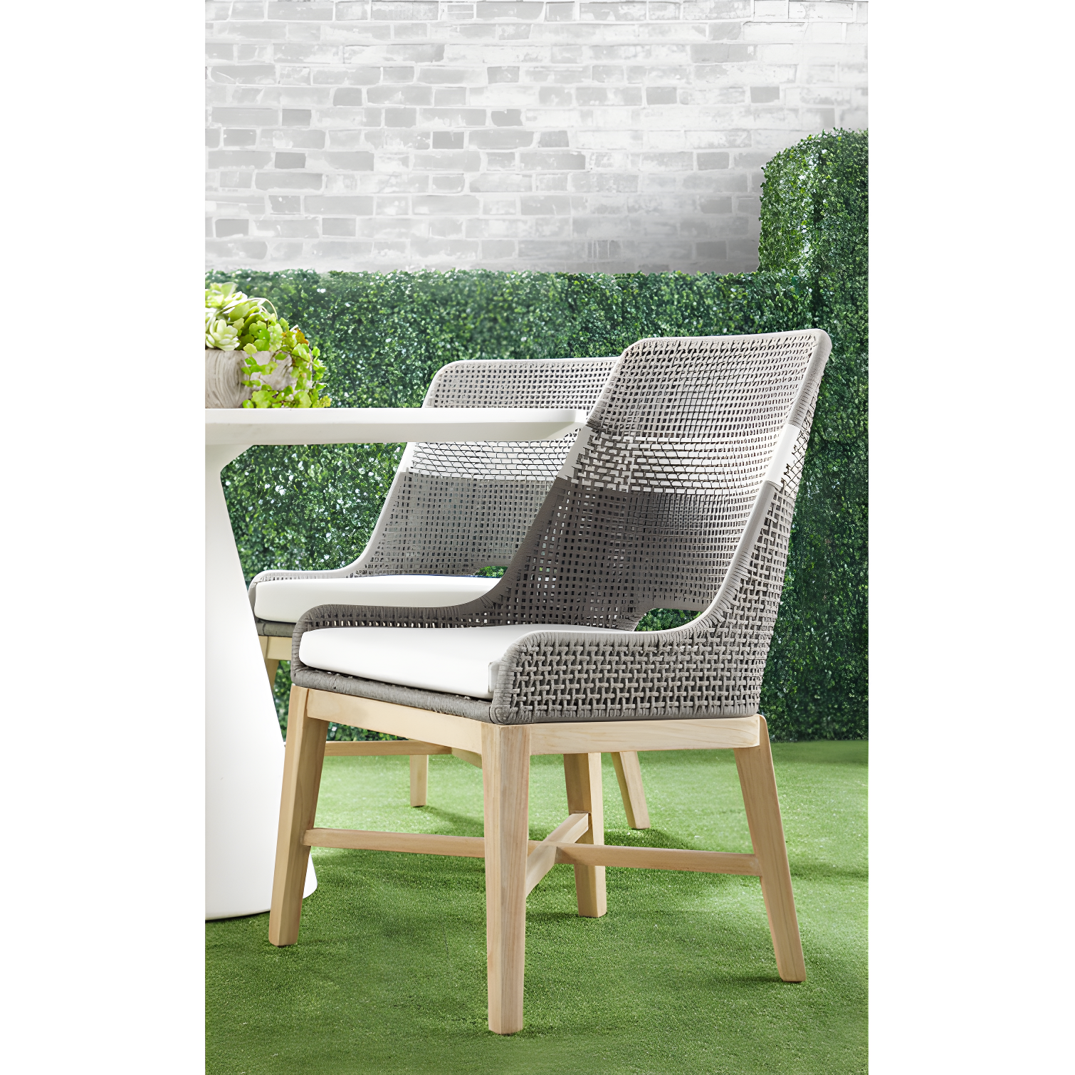 Kinnda Indoor / Outdoor Dining Chair (Set of 2) - Dark Gray