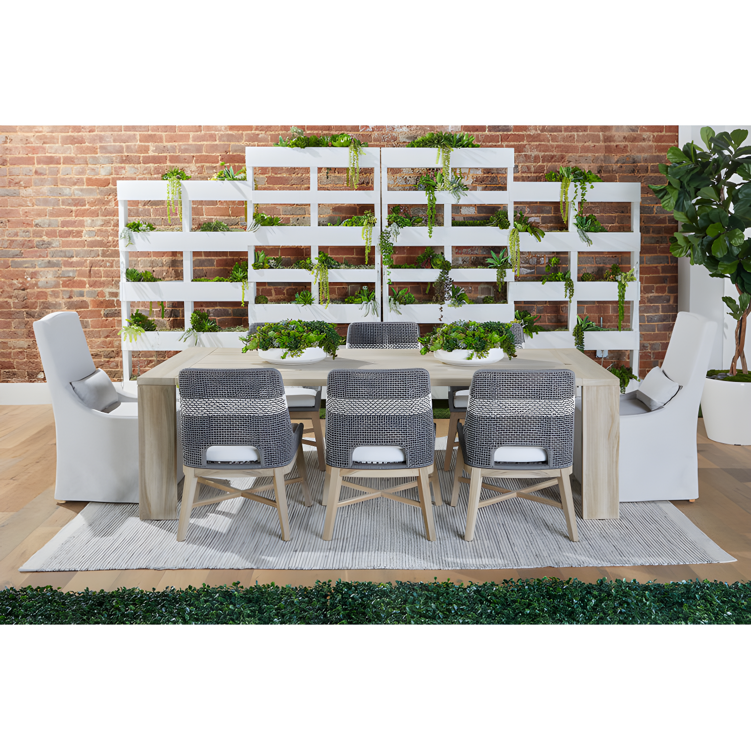Kinnda Indoor / Outdoor Dining Chair (Set of 2) - Dark Gray