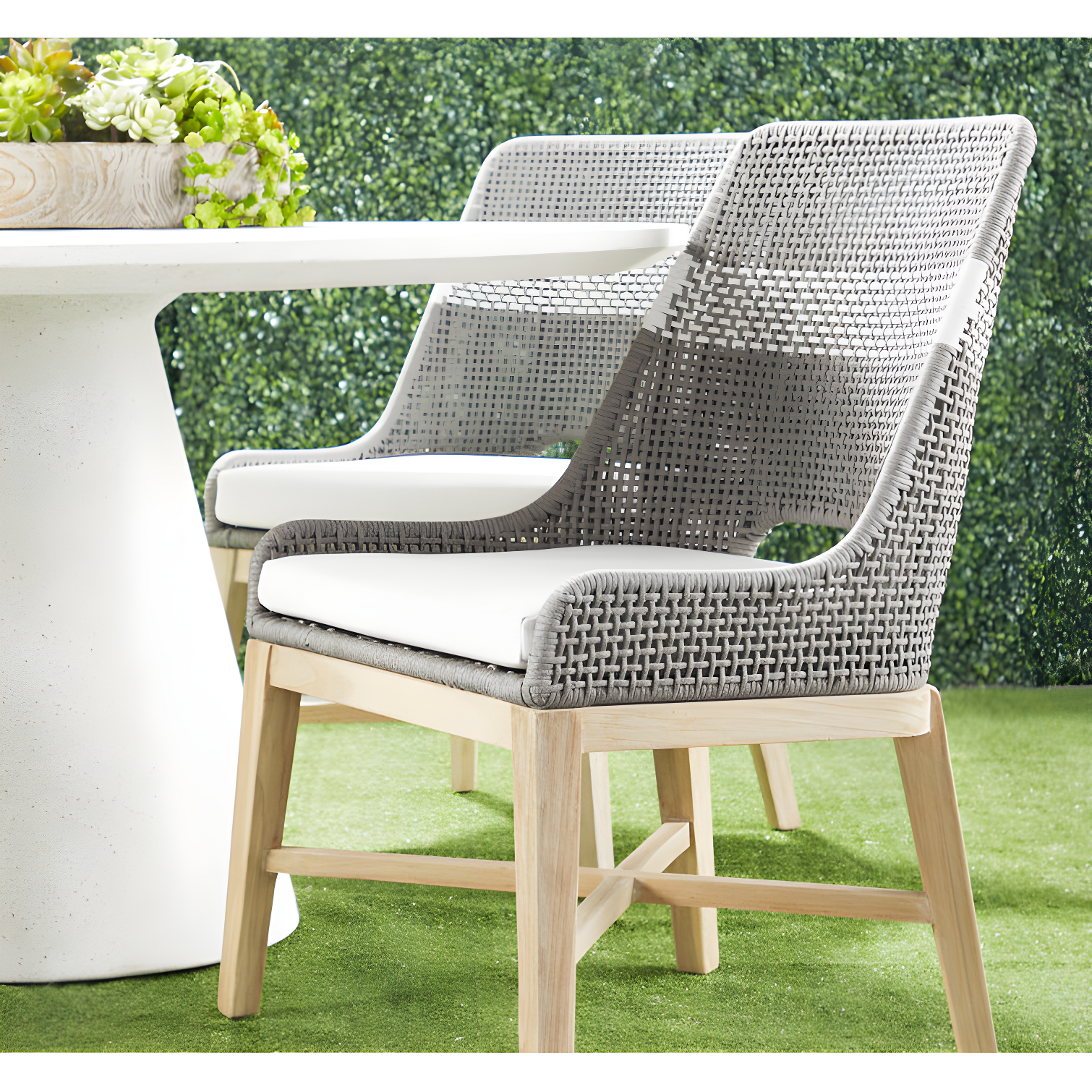 Kinnda Indoor / Outdoor Dining Chair (Set of 2) - Dark Gray