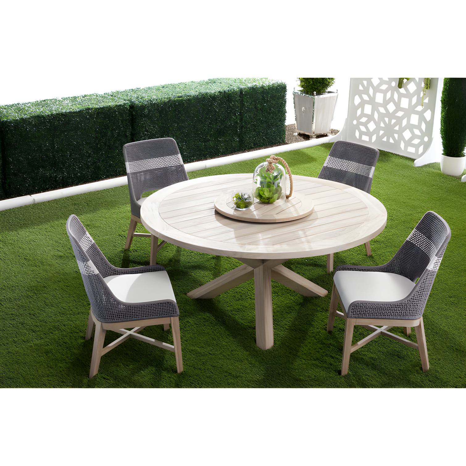 Kinnda Indoor / Outdoor Dining Chair (Set of 2) - Dark Gray