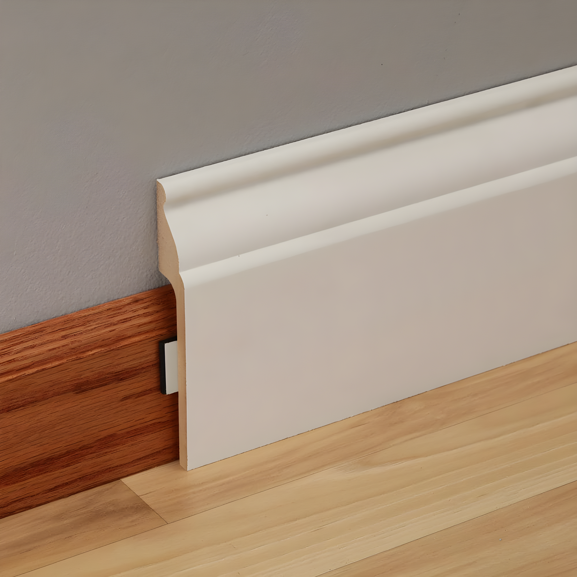 Engineered Wood 5.25'' W x 96'' L Wall Base in White