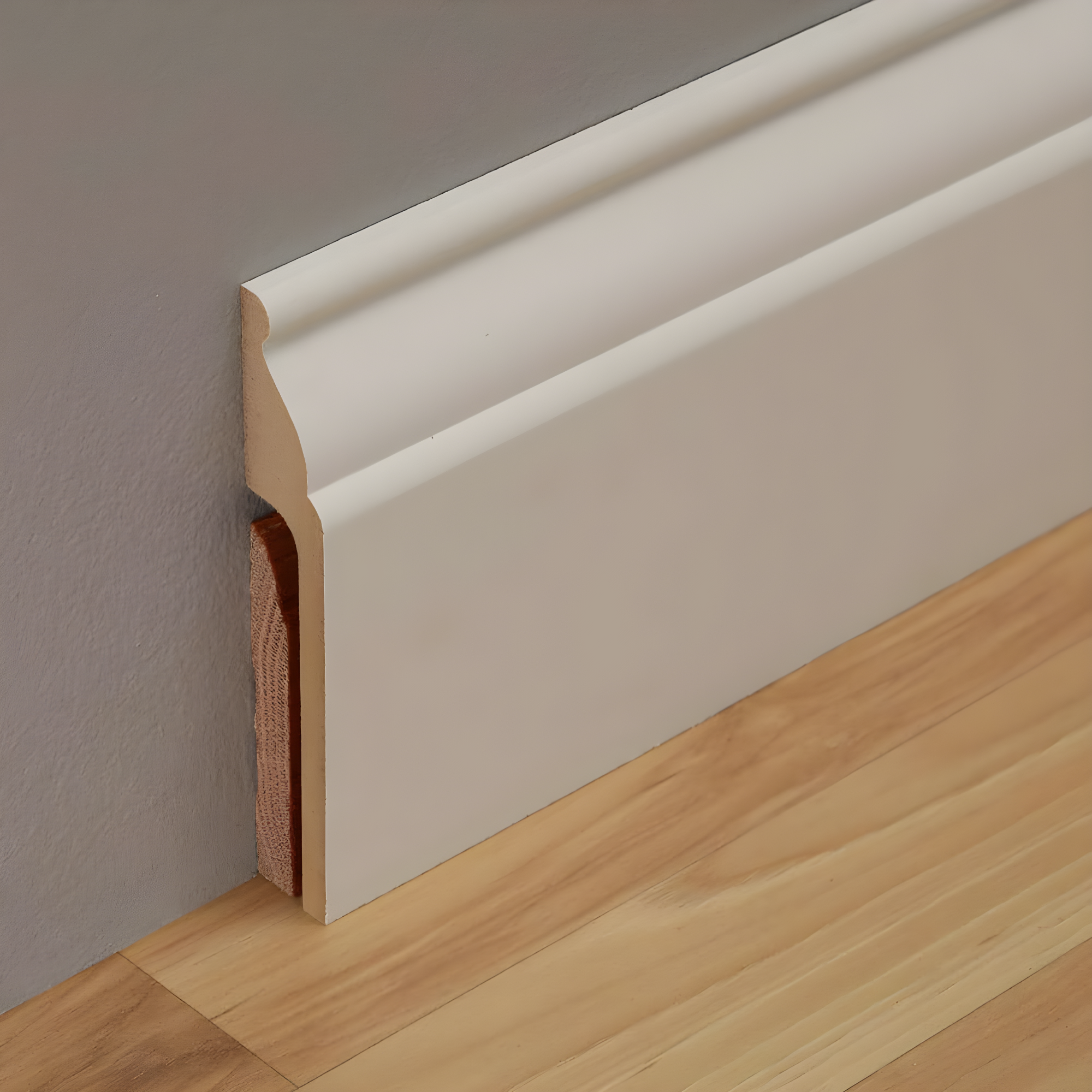 Engineered Wood 5.25'' W x 96'' L Wall Base in White