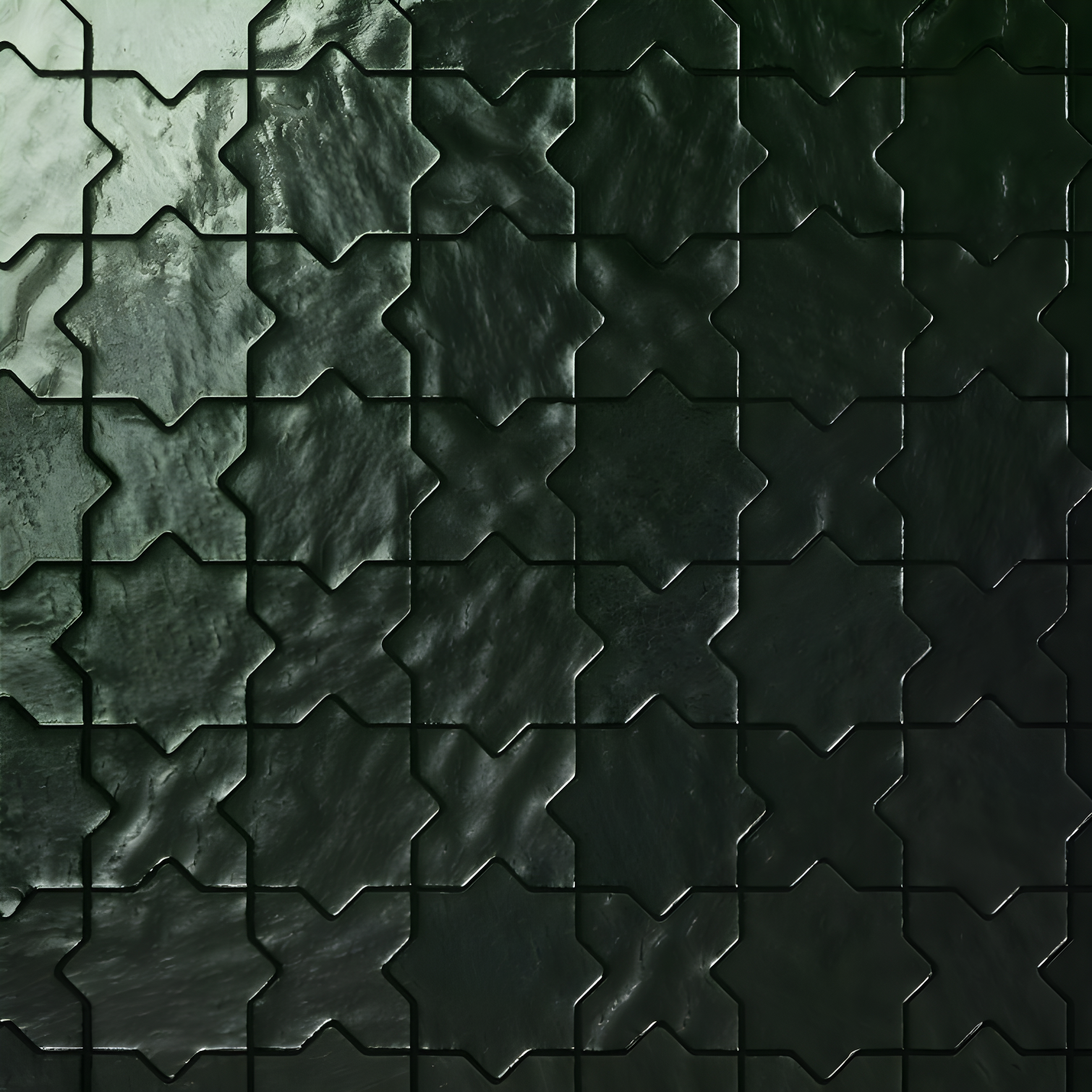 Karma 8.34 In. X 8.34 In. Star Cross Polished Glass Mosaic Wall Tile (0.48 Sq. Ft. / Each)