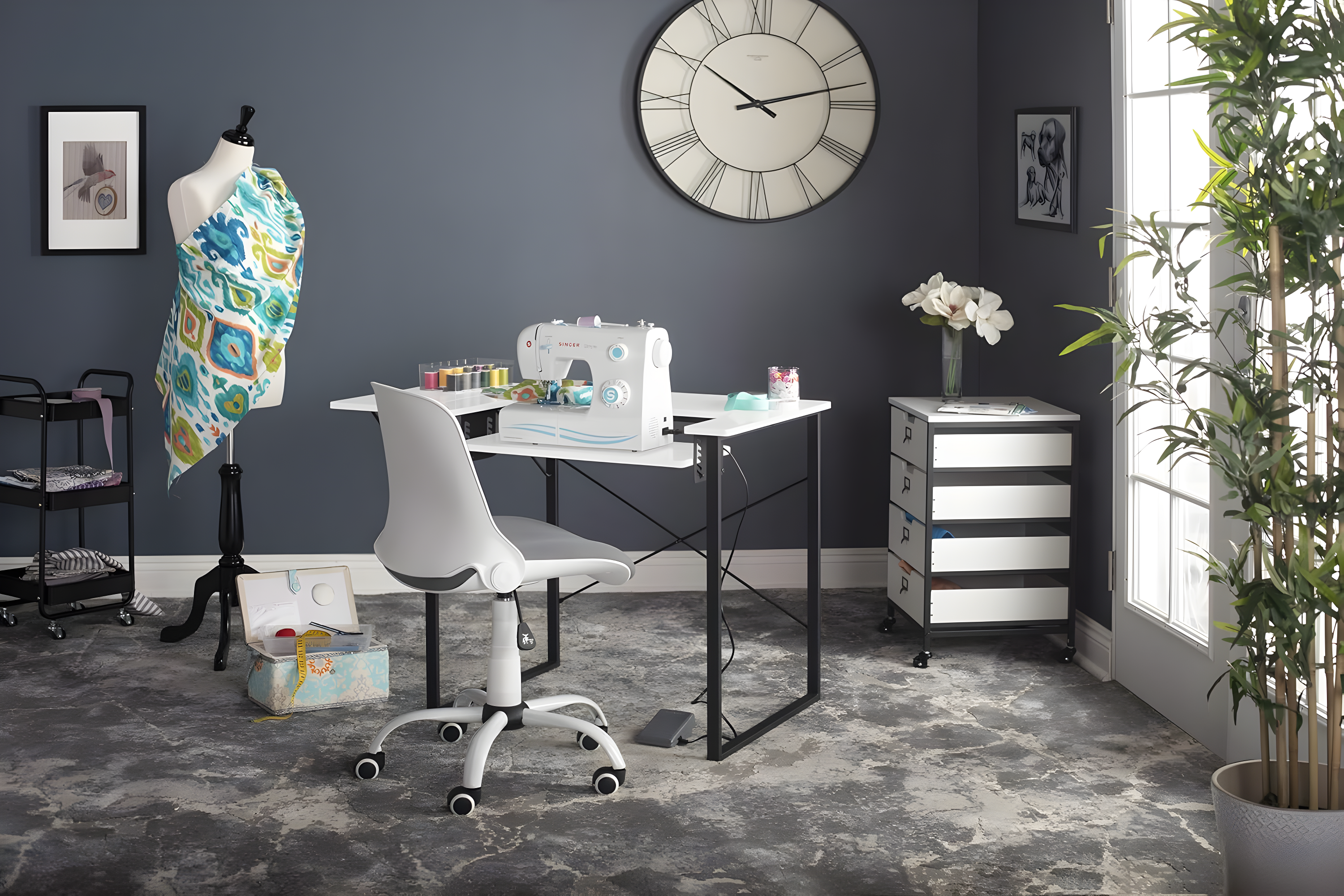 41'' x 23'' Sewing Table with Sewing Machine Platform