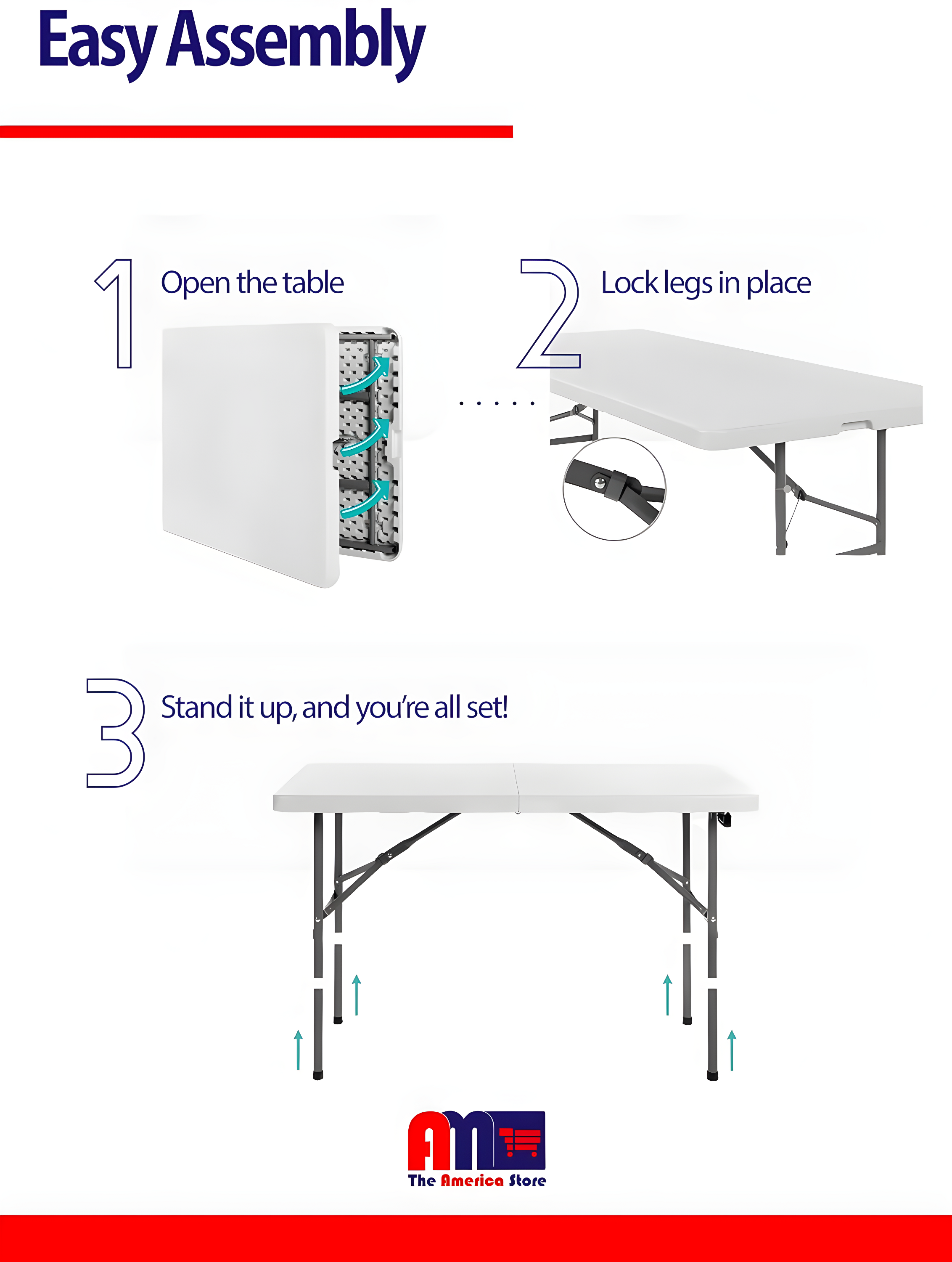 Best Choice Products Plastic Folding Table, Indoor Outdoor Heavy Duty Portable w/ Handle, Lock for Picnic