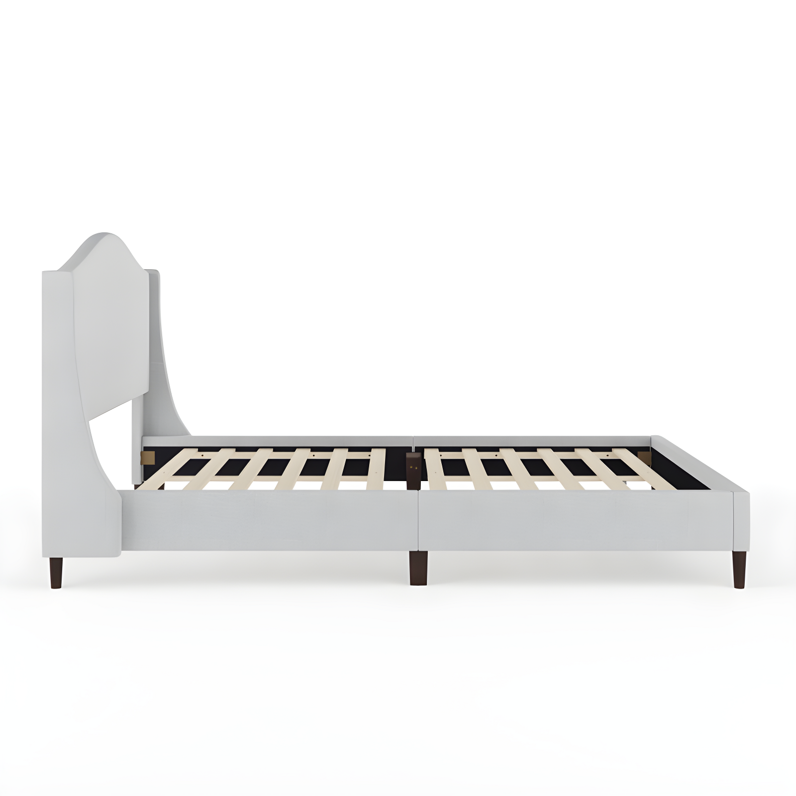 Martha Stewart Martha Stewart Amelia Upholstered Platform Bed With Curved Headboard