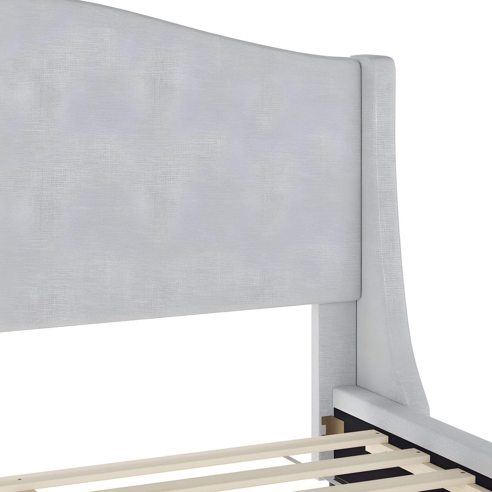 Martha Stewart Martha Stewart Amelia Upholstered Platform Bed With Curved Headboard