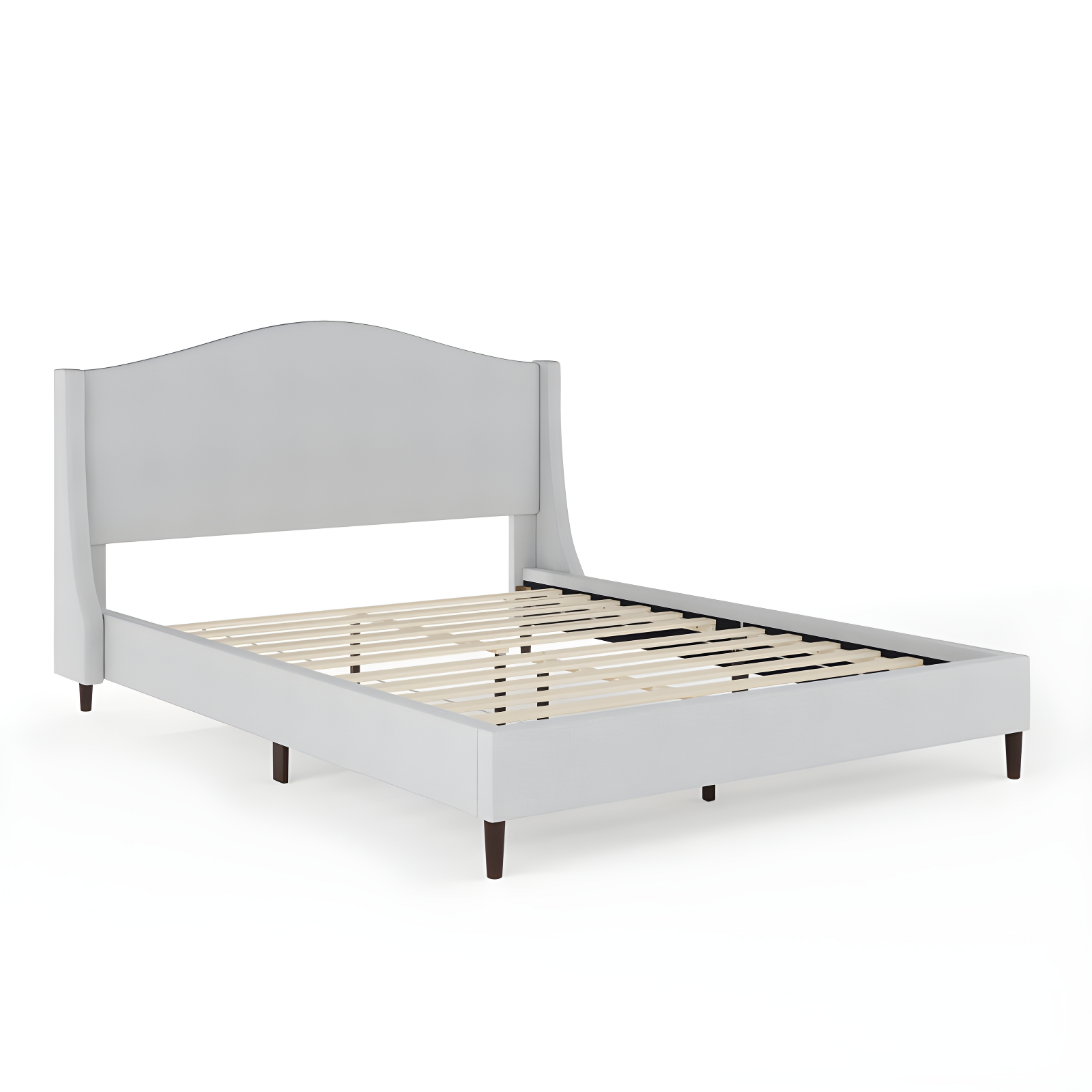 Martha Stewart Martha Stewart Amelia Upholstered Platform Bed With Curved Headboard