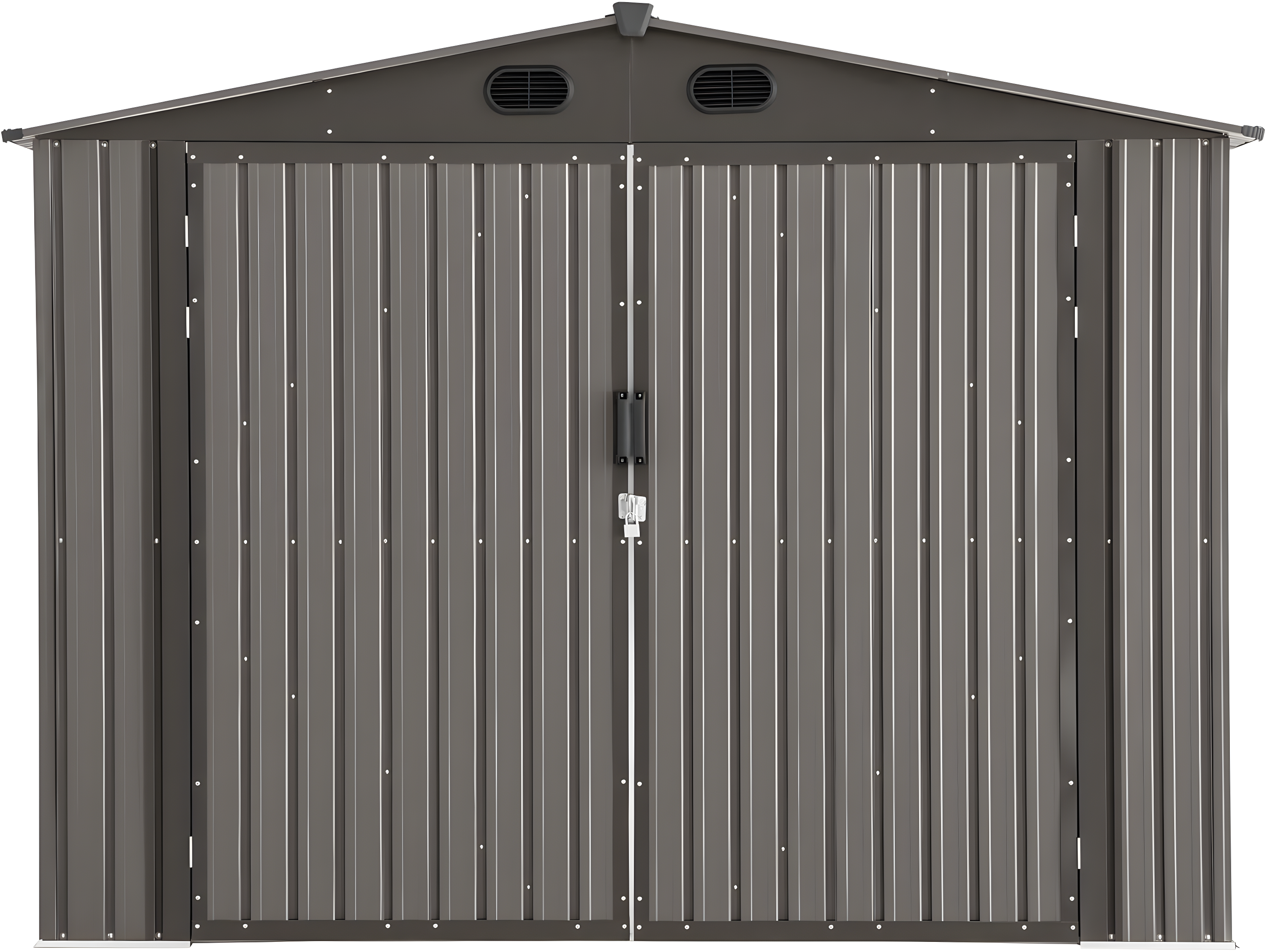 Sunjoy Sunjoy Outdoor Storage Shed 10 x 20 ft. Carport, Patio Metal Utility Large Storage Shed Garage with 2 Doors and 4 Vents, for Car, Truck, Bike, Garbage Can, Tool, Lawnmower