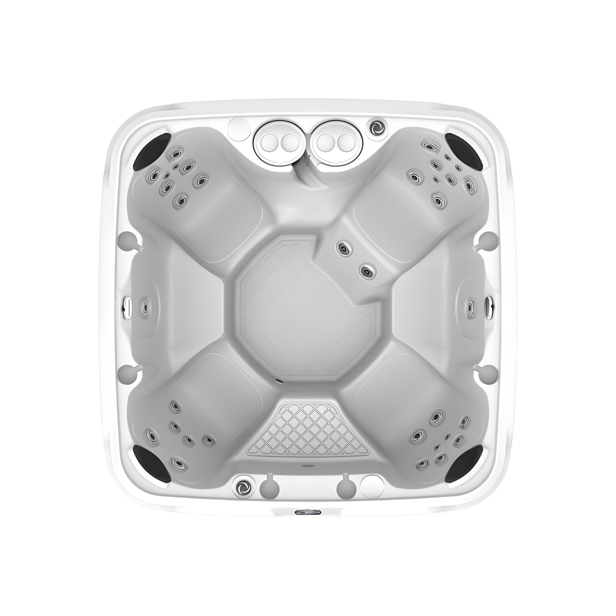 AquaRest DayDream 3500 Ensemble 7-Person 35-Jet Plug & Play Hot Tub with Ozonator, LED Waterfall, Stainless Steel Heater, Step, Cover Lifter and Ice Bucket