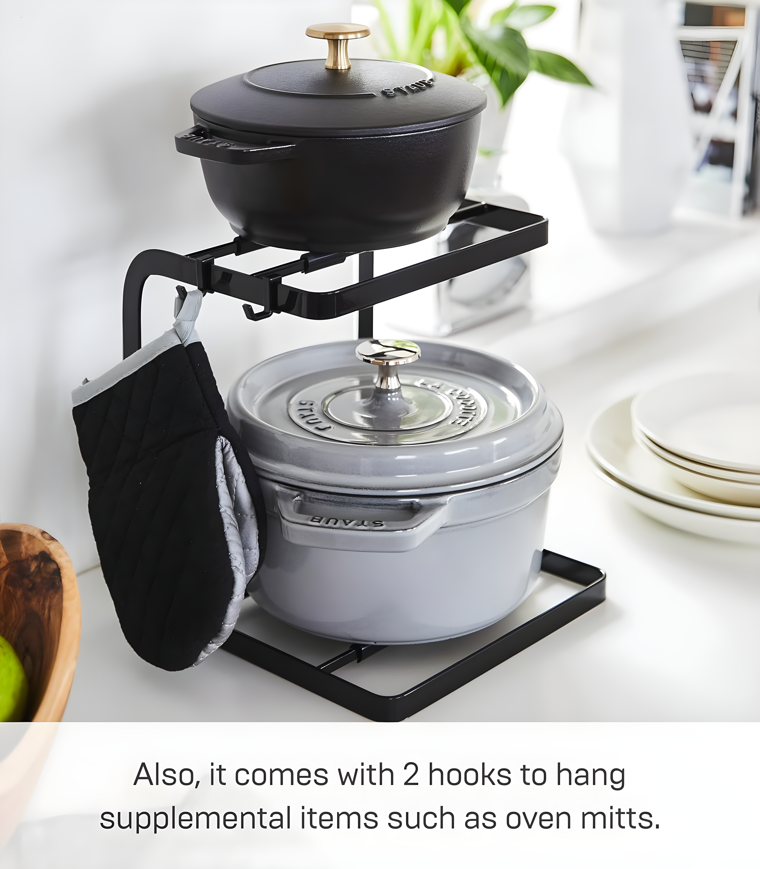 Yamazaki Home Pot Organizer, Steel, No Assembly Req.