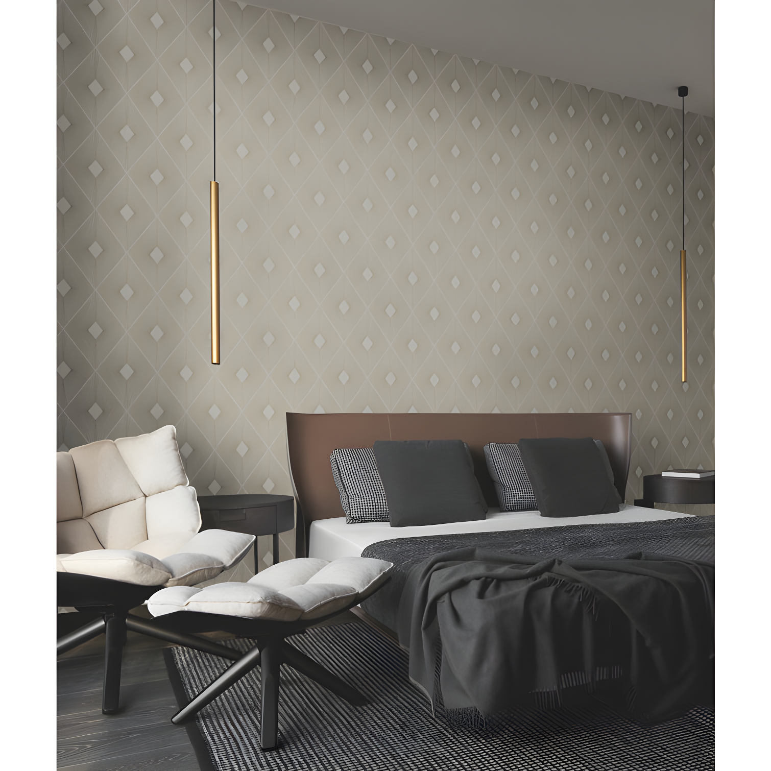 Antonina Vella Modern Metals Modern Geometric Wallpaper