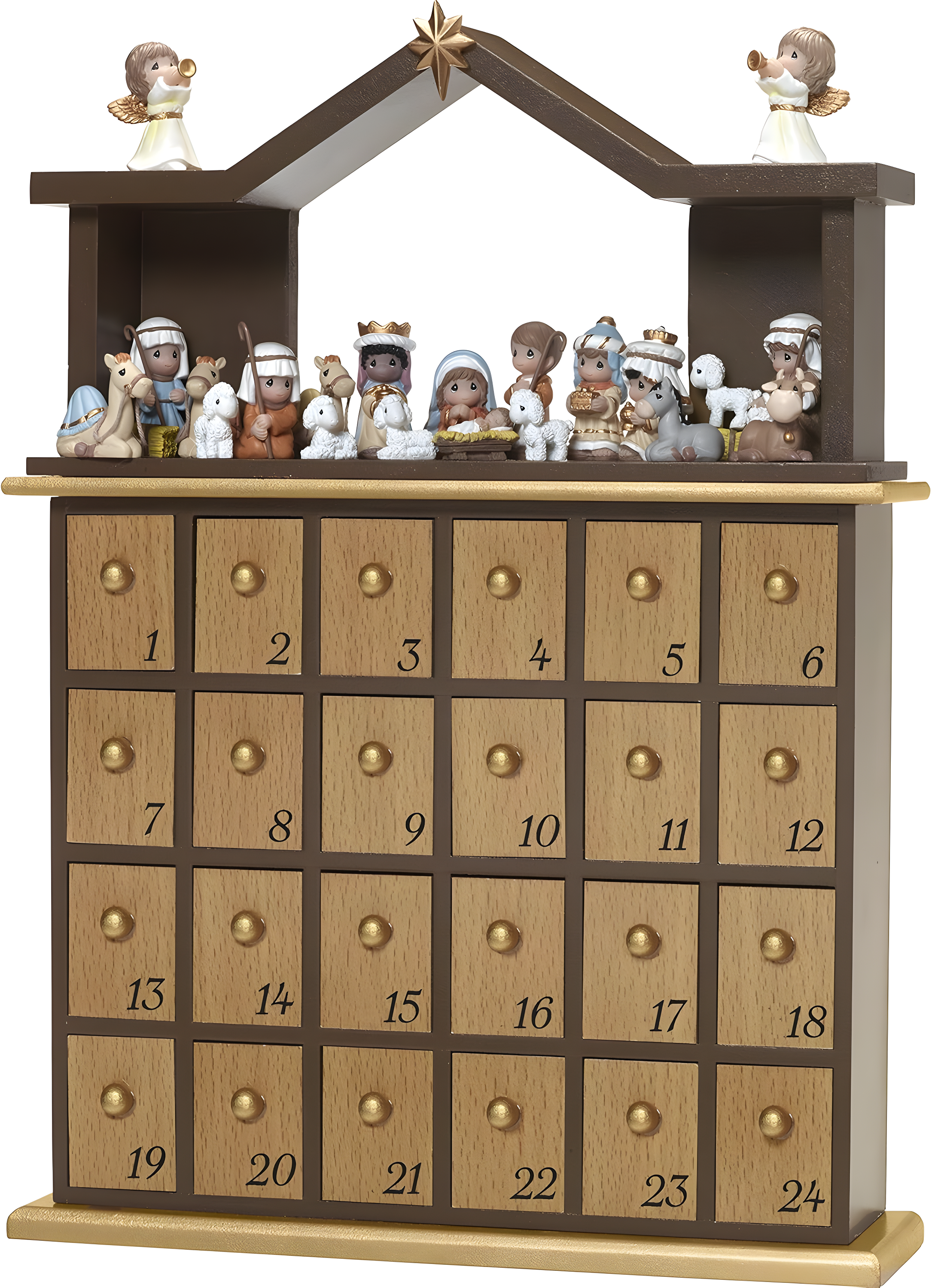 Precious Moments 26 Piece Nativity Advent Calendar Set