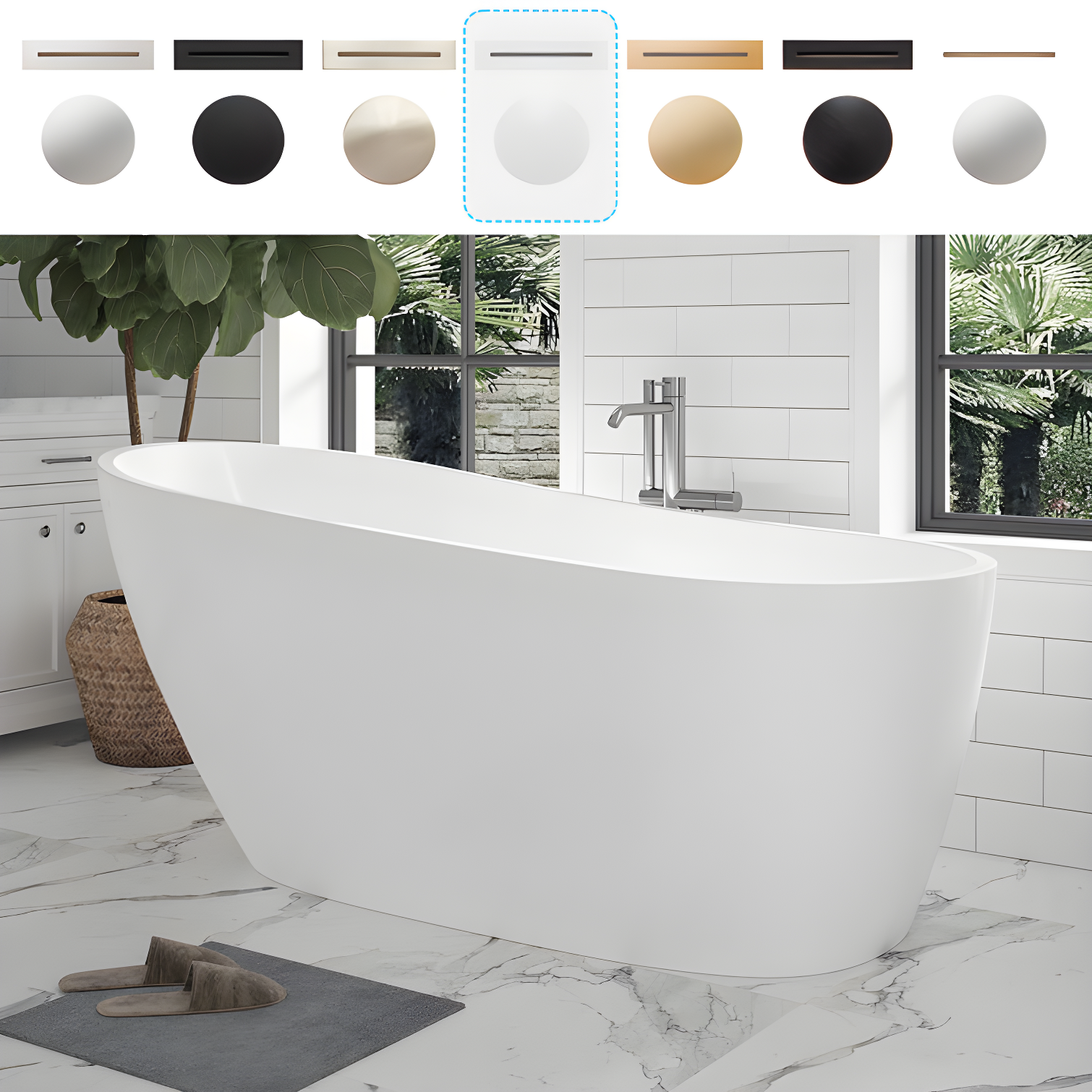 Cora 67" x 32" Freestanding Acrylic Bathtub