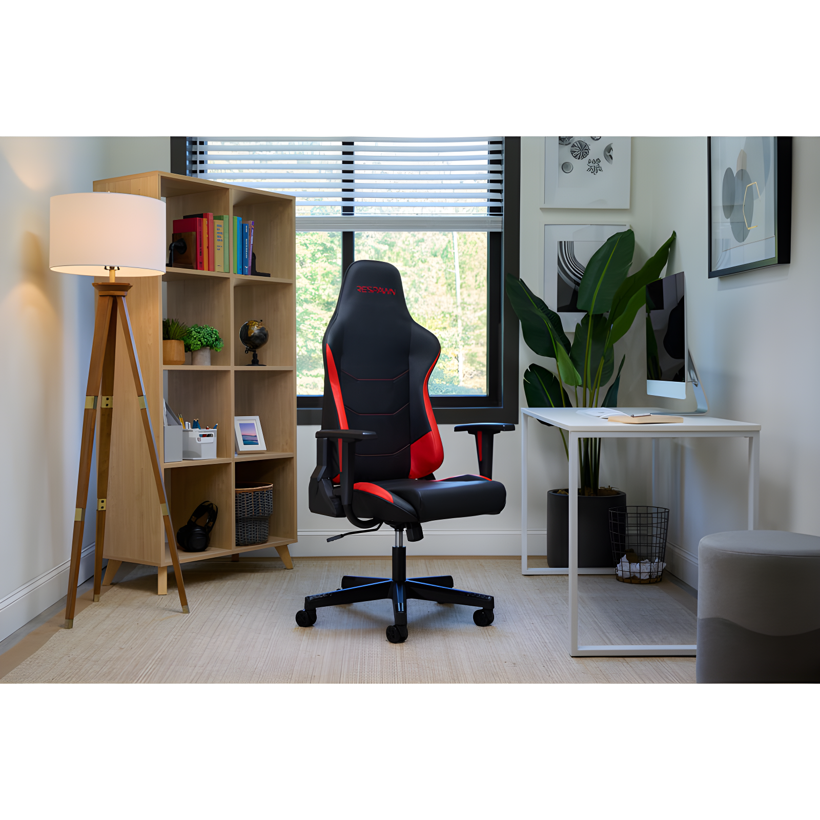 RESPAWN 110 Gaming Chair - Gamer Chair PC Computer Chair, Ergonomic Gaming Chairs, Office Chair with Integrated Headrest, Gaming Chair for Adults 135 Degree Recline with Angle Lock