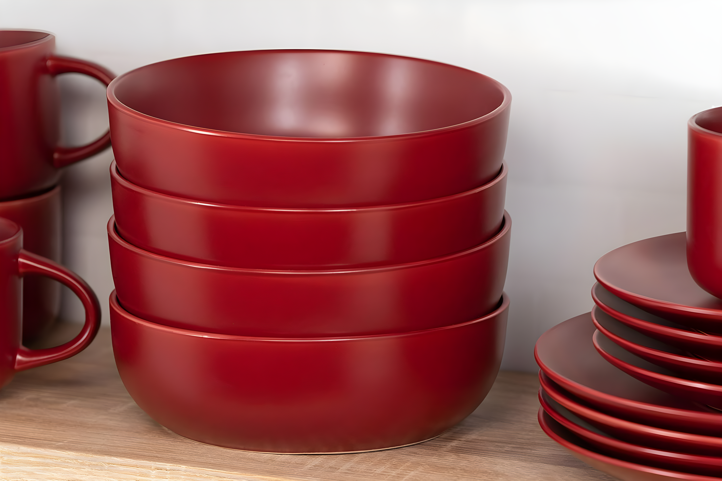 Ten Strawberry Street Wazee Matte 16 Piece Dinnerware Set, Service for 4