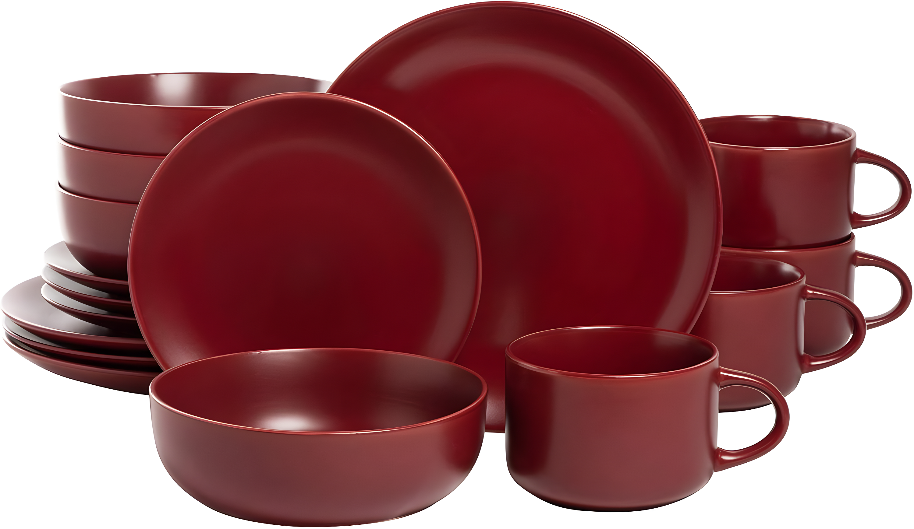 Ten Strawberry Street Wazee Matte 16 Piece Dinnerware Set, Service for 4