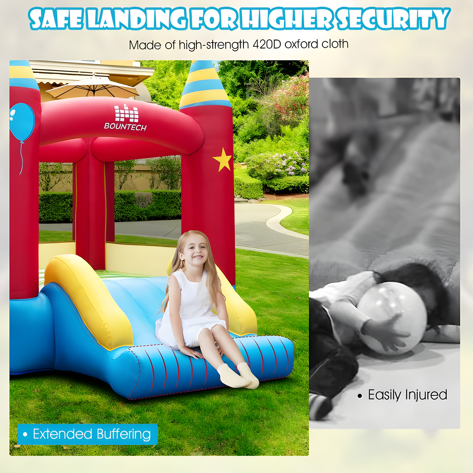 Costway Inflatable Bounce Castle Kids Jumping Bouncer Indoor Outdoor Blower Excluded