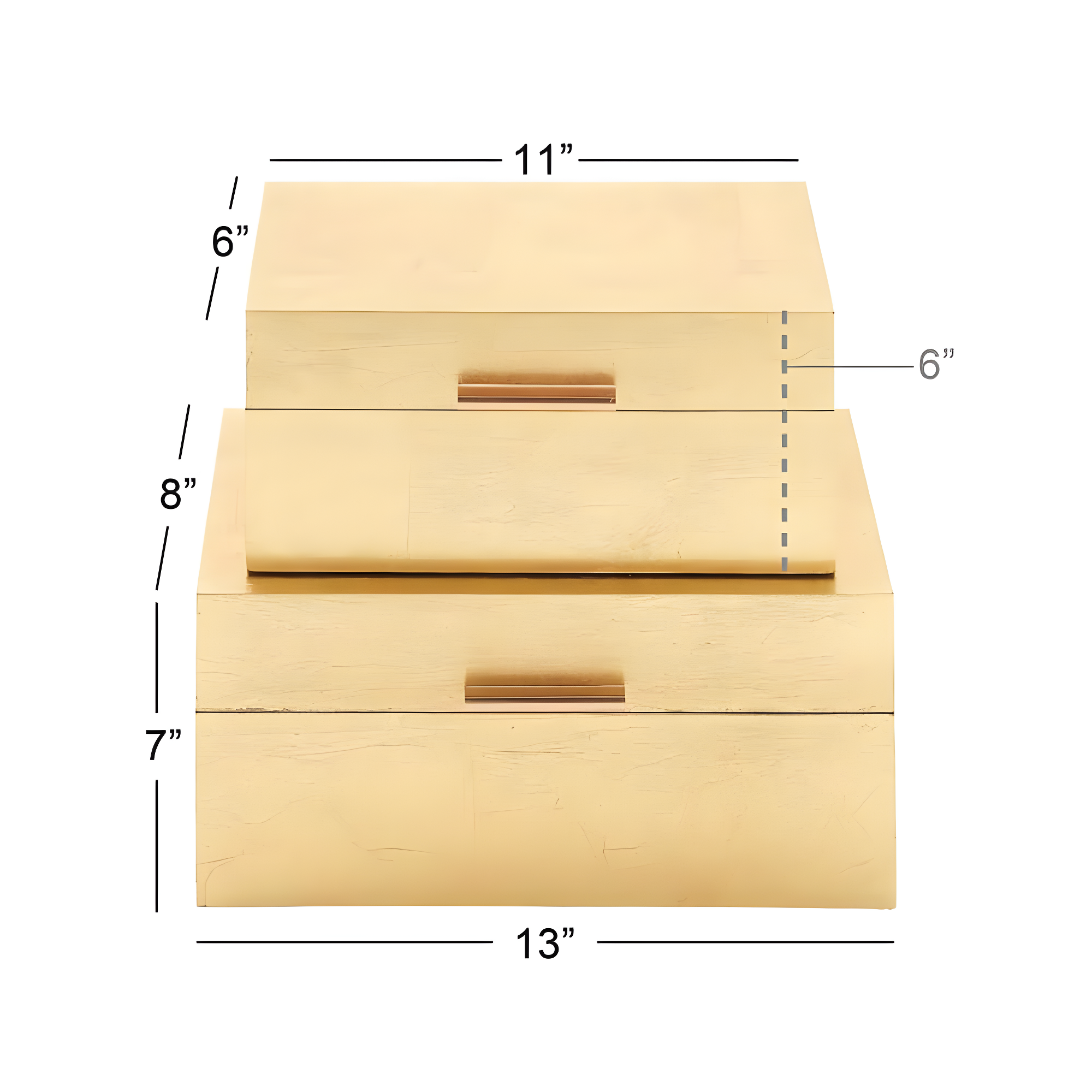 CosmoLiving by Cosmopolitan Wooden Decorative Box with Textured Foiled Exterior Set
