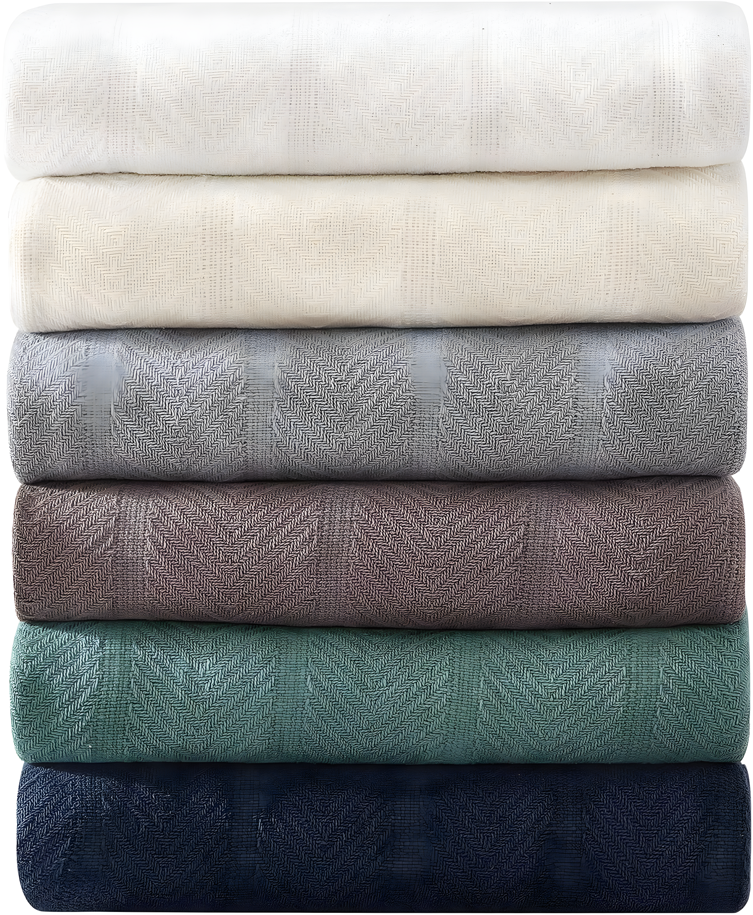 Eddie Bauer Herringbone Cotton Reversible Blanket