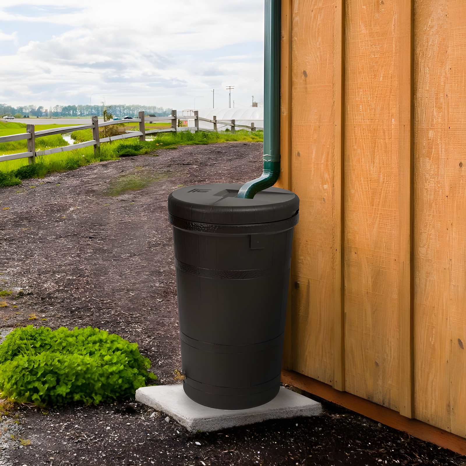 Good Ideas Good Ideas 50 Gallons Plastic Drainable Rain Barrel