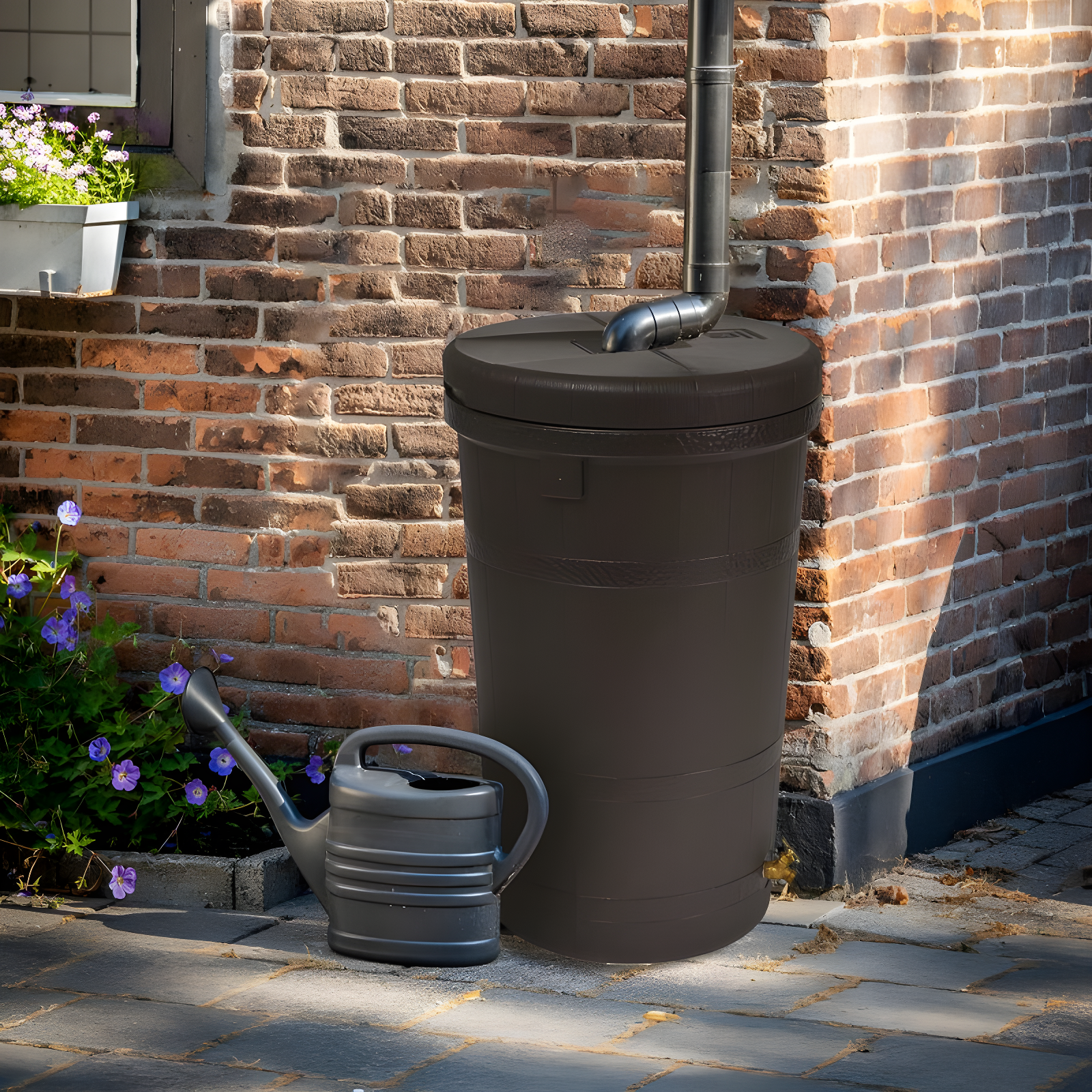 Good Ideas Good Ideas 50 Gallons Plastic Drainable Rain Barrel