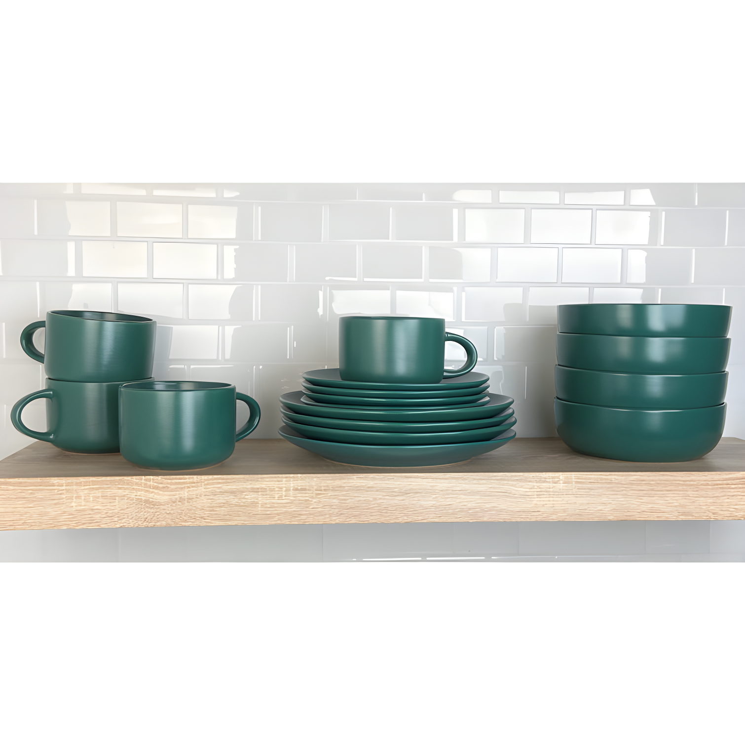 Wazee Matte 16 Piece Dinnerware Set, Service for 4