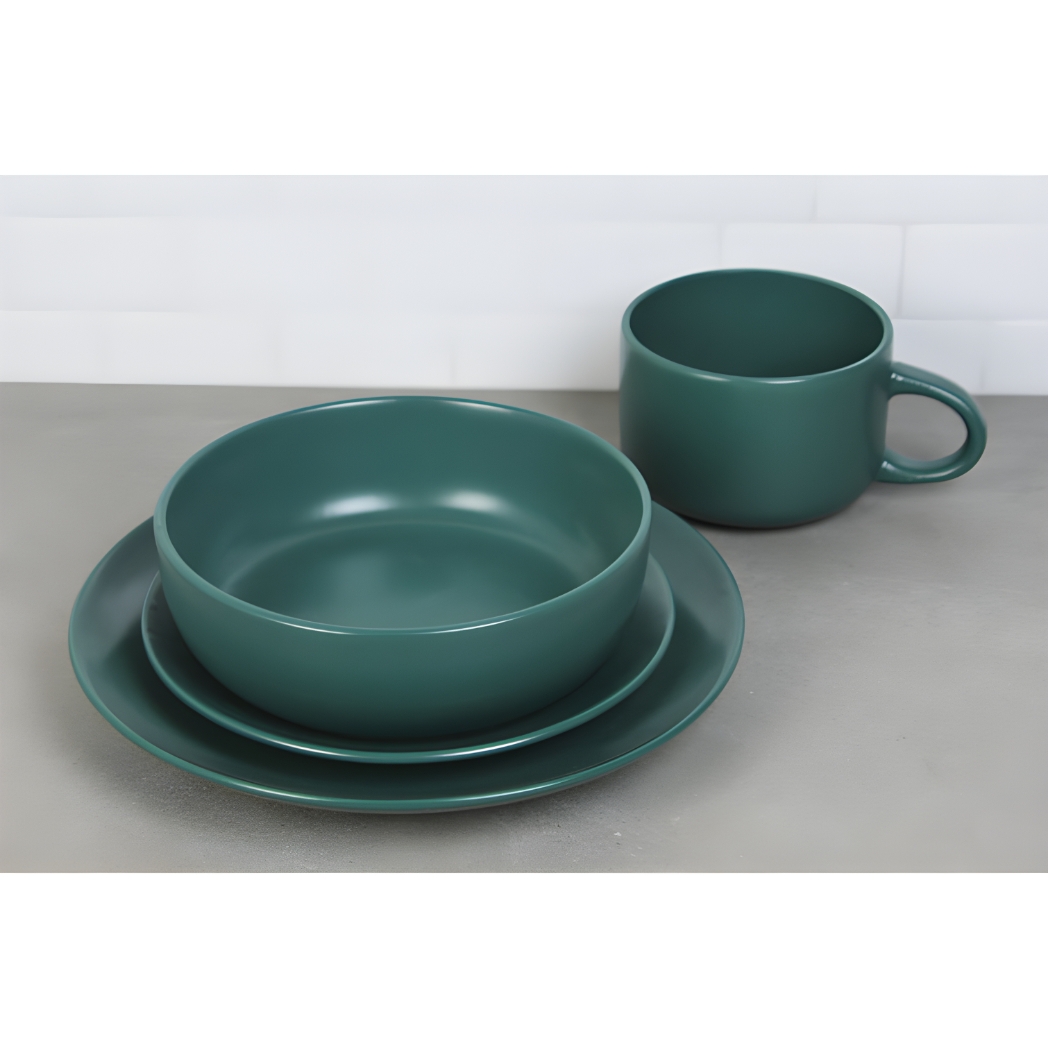 Wazee Matte 16 Piece Dinnerware Set, Service for 4
