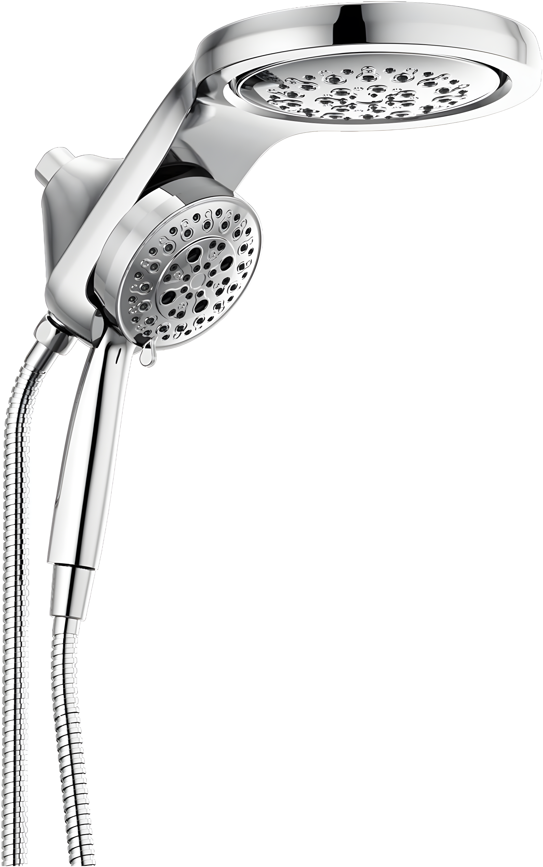 HydraChoice Hydrorain 5 Spray Dual Shower Head and Handheld Shower with H2Okinetic 1.75 GPM