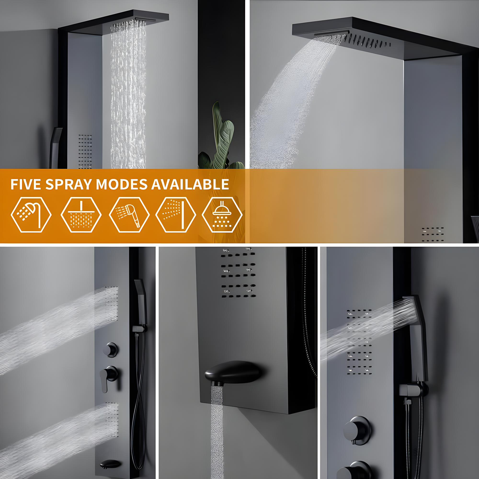 57.99'' Shower Panel with Fixed Shower Head