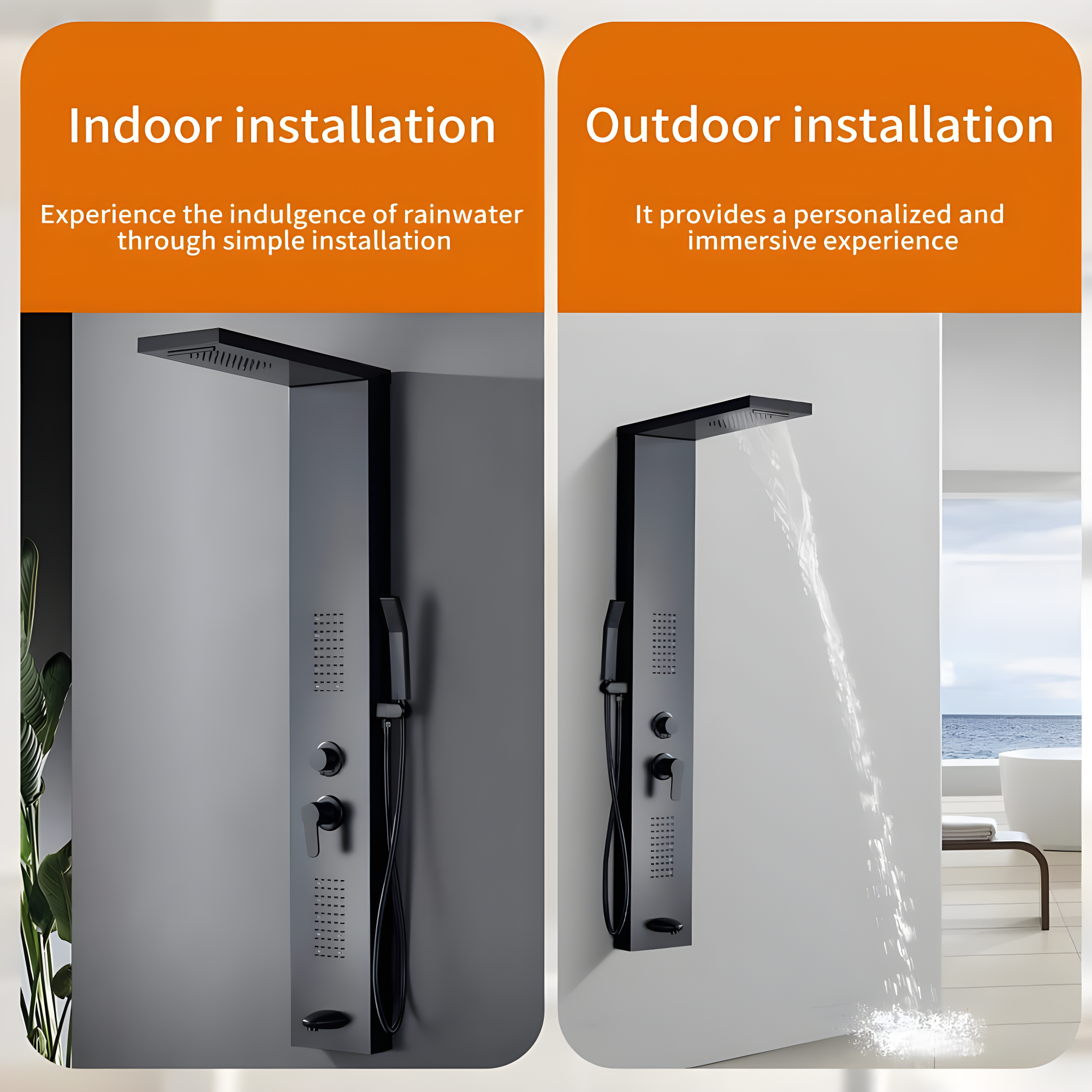 57.99'' Shower Panel with Fixed Shower Head