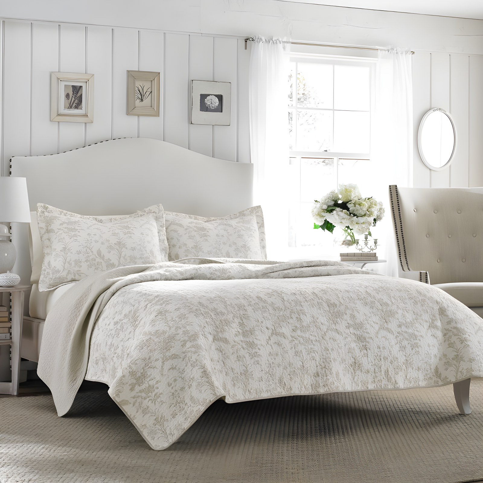 Laura Ashley Amberley Reversible Cotton Quilt Set