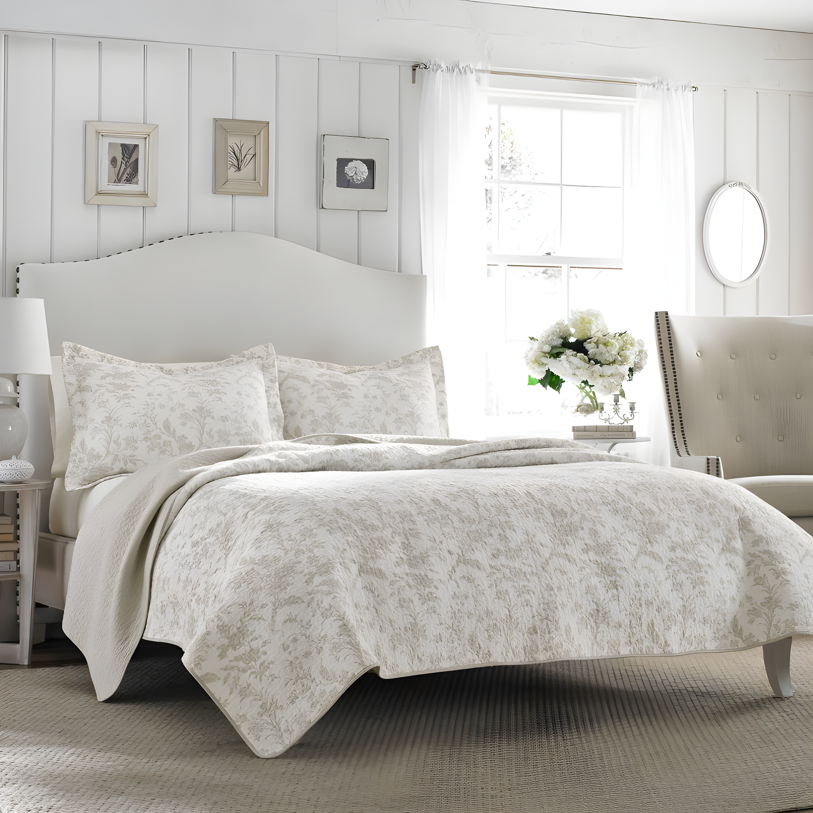 Laura Ashley Amberley Reversible Cotton Quilt Set