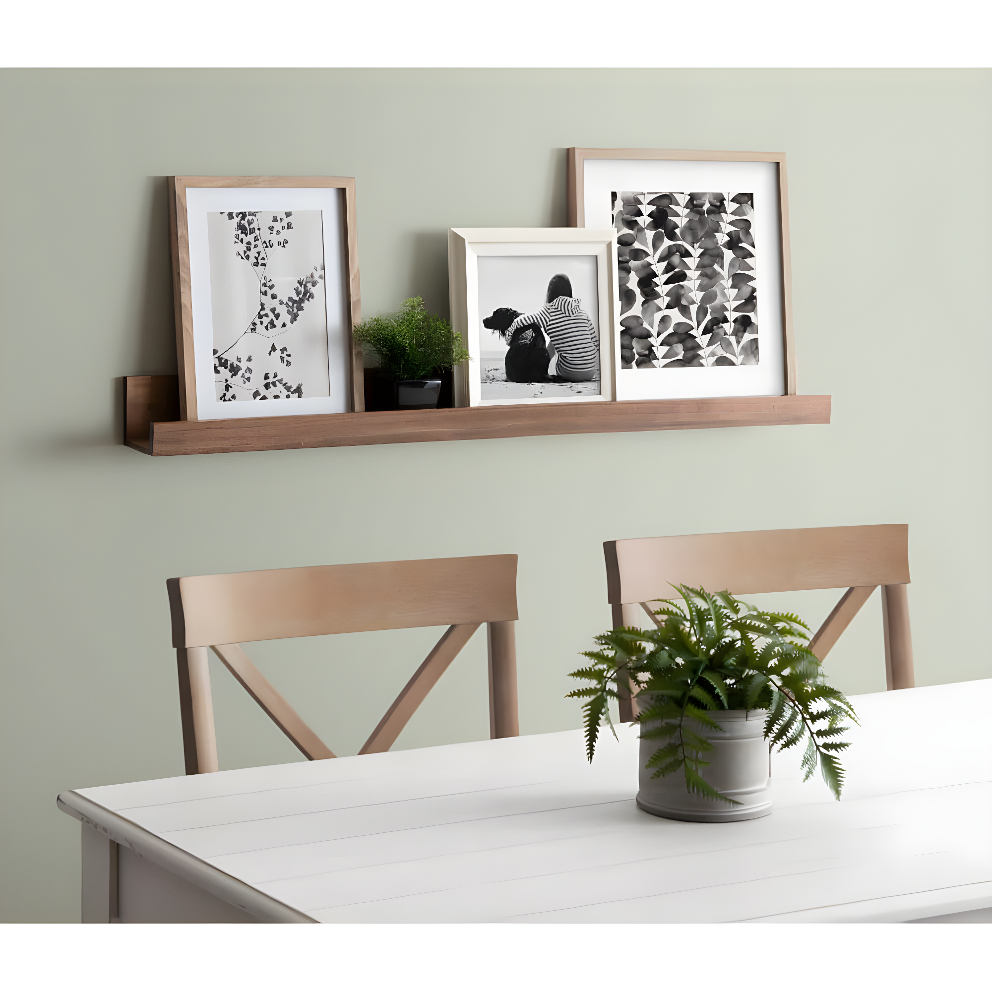 42" Levie Wooden Picture Ledge Wall Shelf Rustic Brown - Kate & Laurel All Things Decor: Modern Display, No Assembly Required
