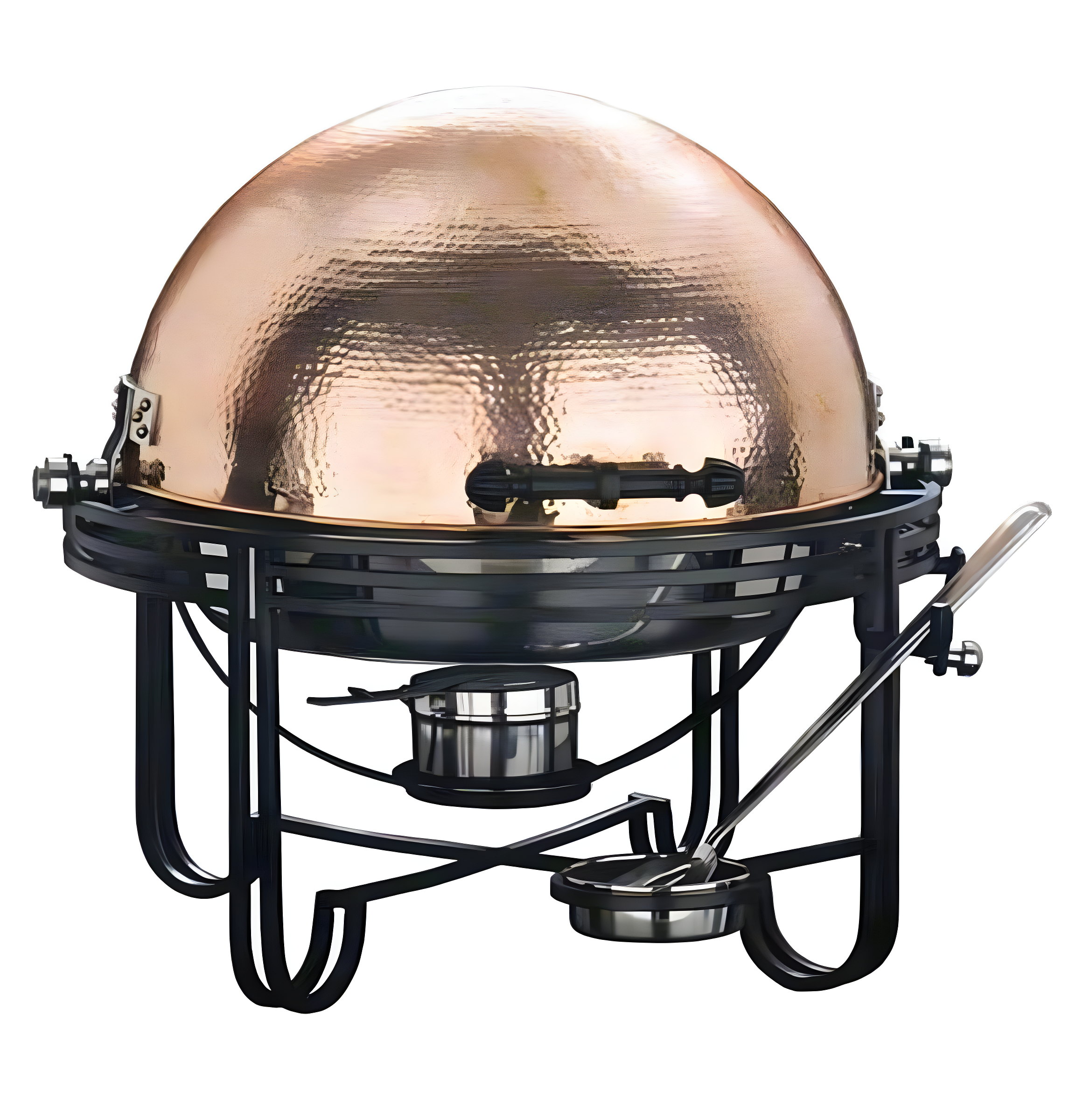 Hammered Copper 8-Quart Rectangular Roll-Top Chafer