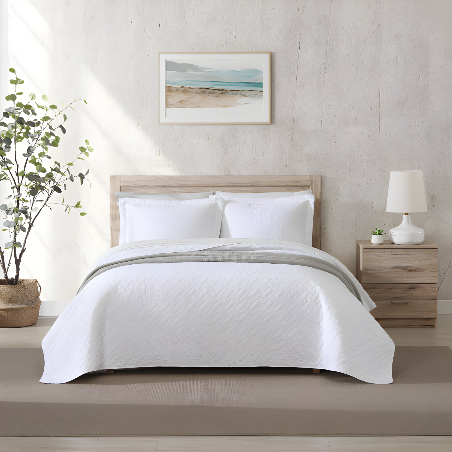 Tommy Bahama Home Tommy Bahama Raffia Solid Cotton Reversible Quilt Set