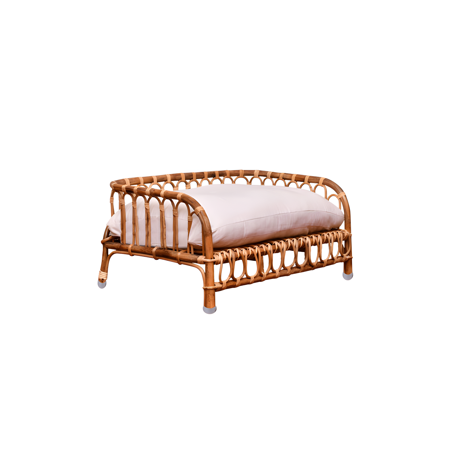 Ebern Designs Wolkey Rattan Pet Bed W/Cushion