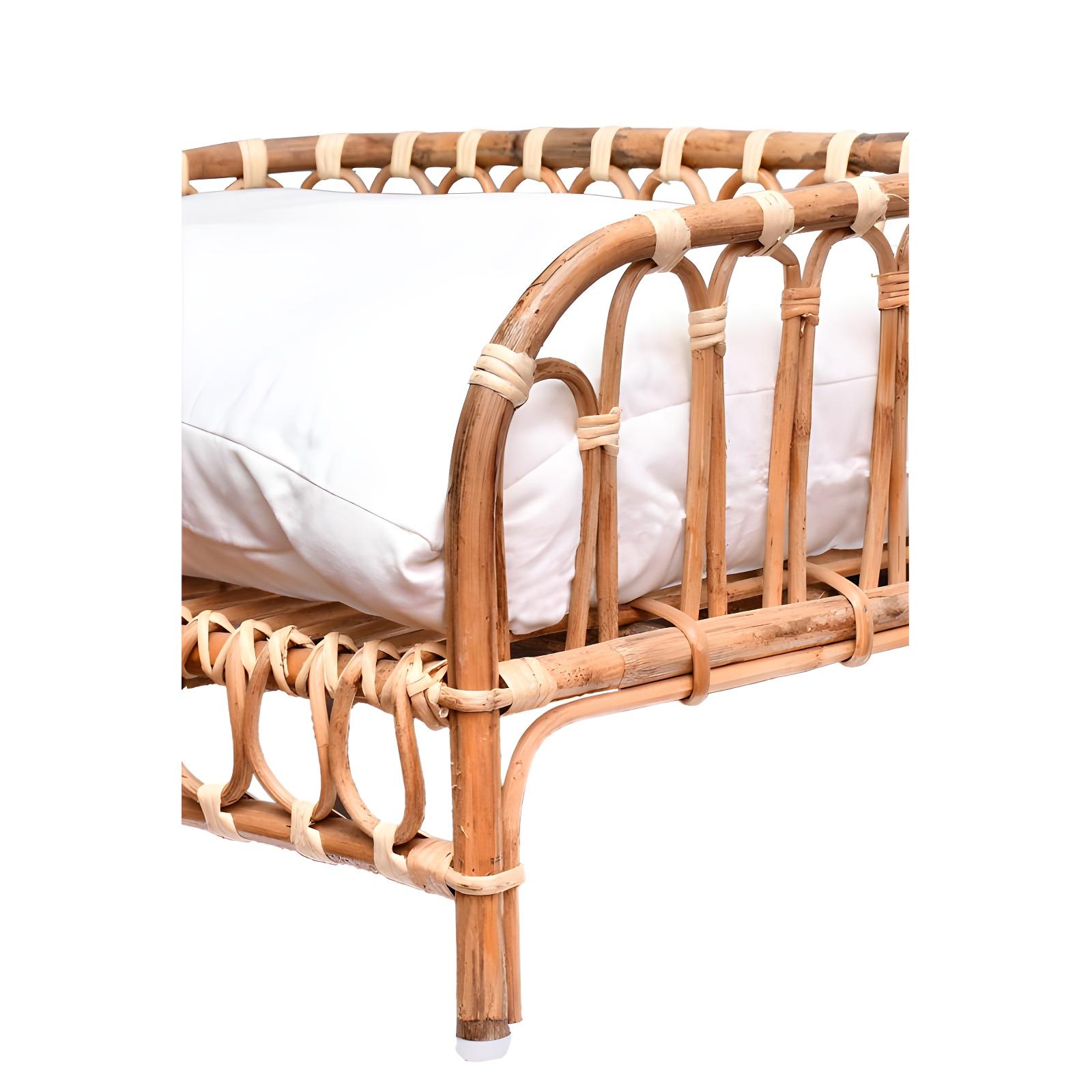 Ebern Designs Wolkey Rattan Pet Bed W/Cushion