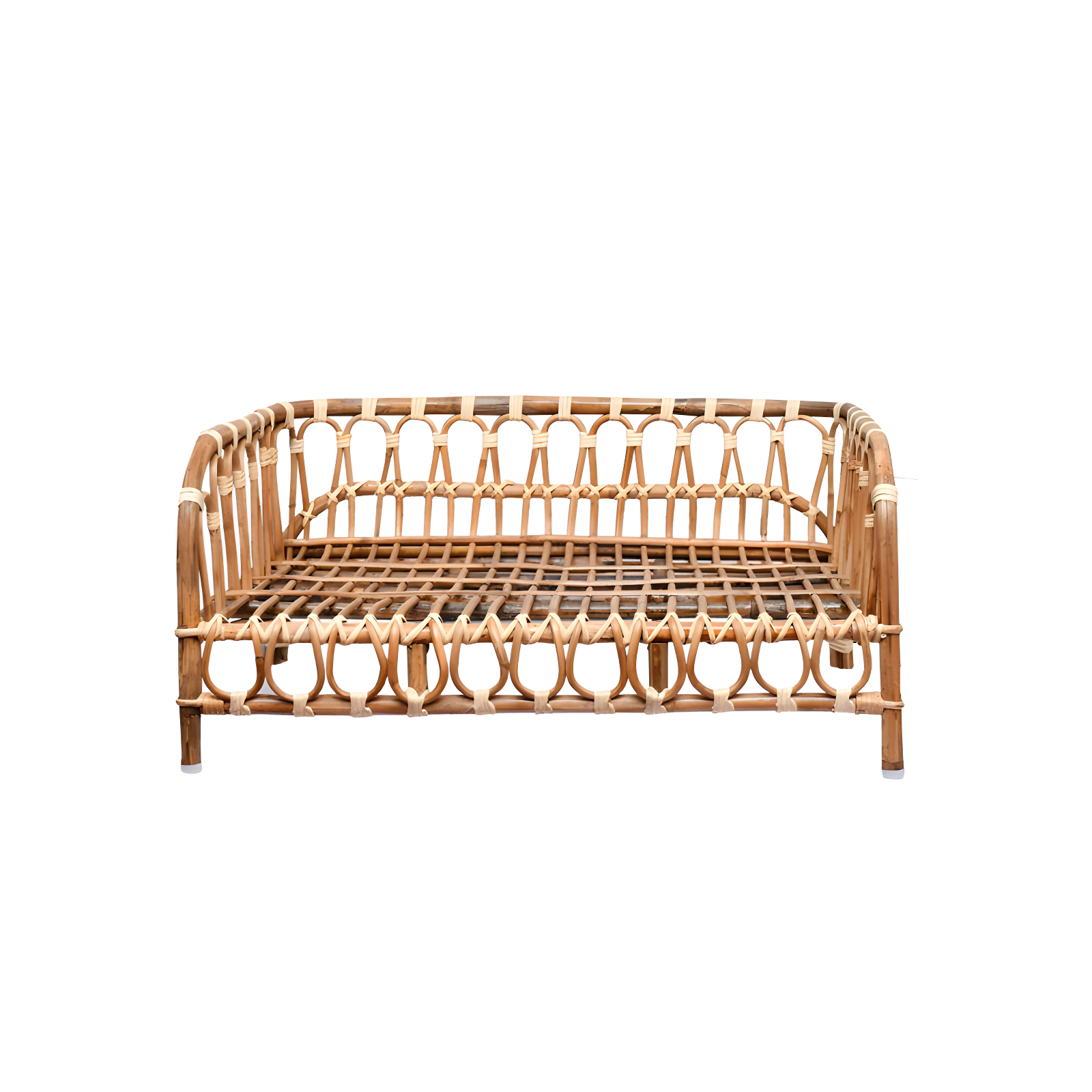 Ebern Designs Wolkey Rattan Pet Bed W/Cushion