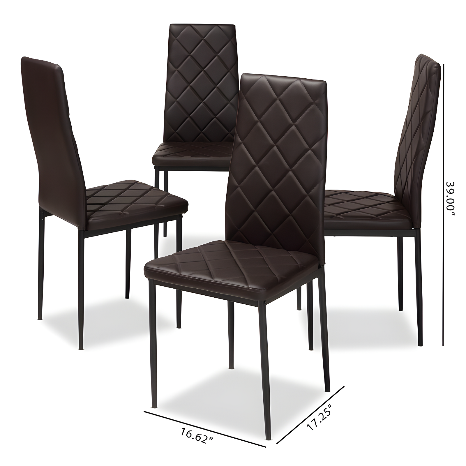 Dalisa 18.11'' H Tufted Faux Leather Upholstered Parsons Chair