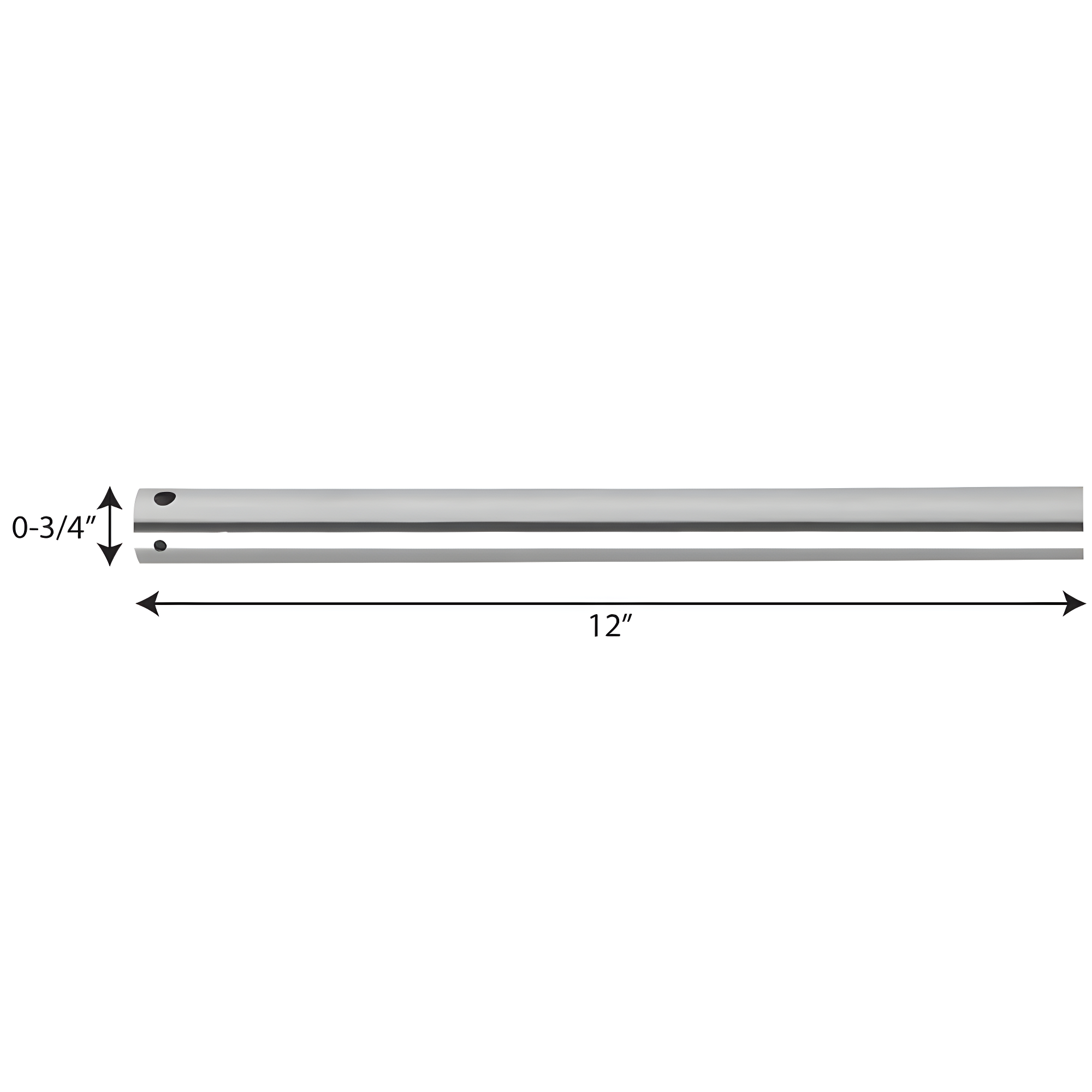 AirPro Collection 12 In. Ceiling Fan Downrod in Polished Chrome