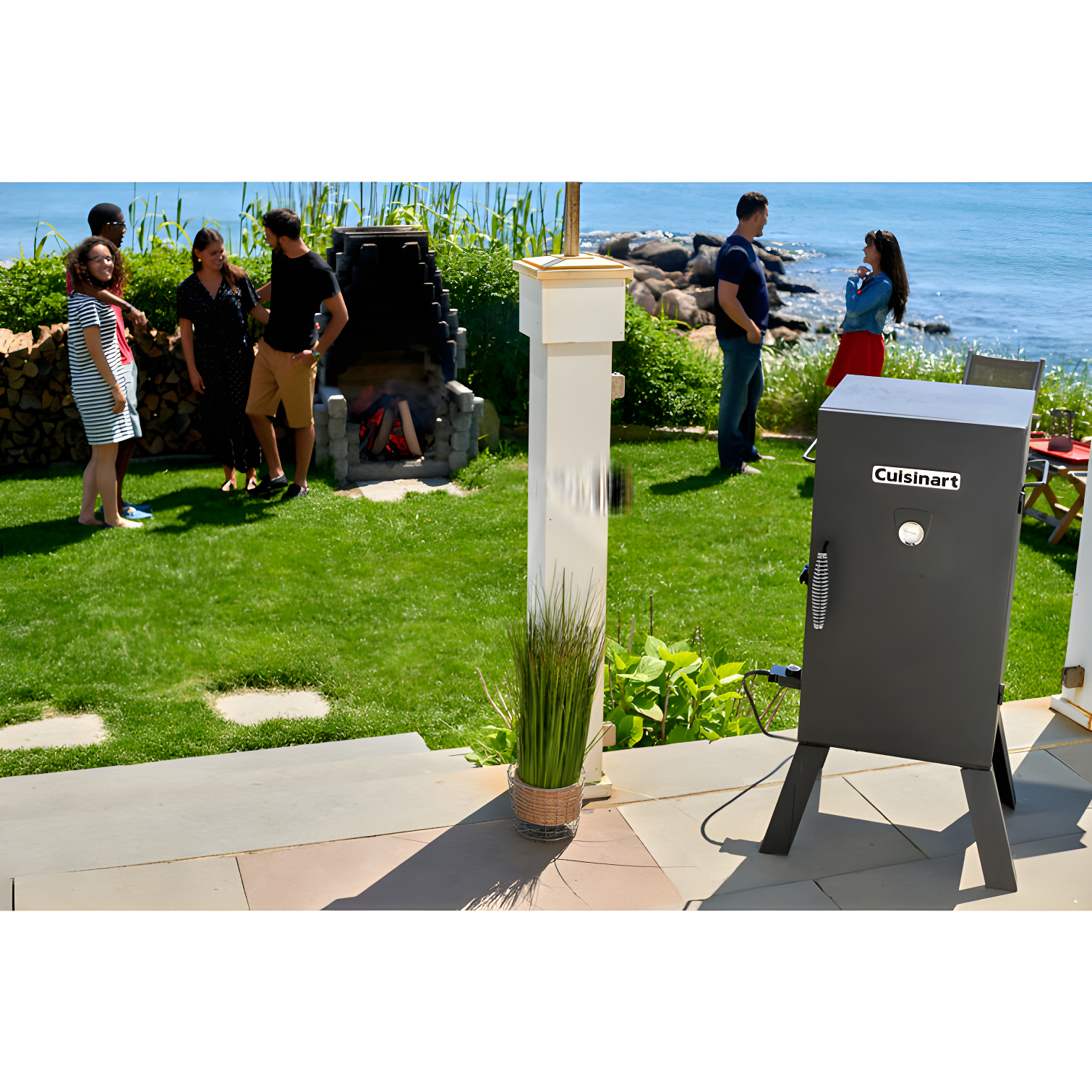 Cuisinart 30-In. Vertical Analog Electric Smoker with 548-Sq.In. Cooking Space in Black