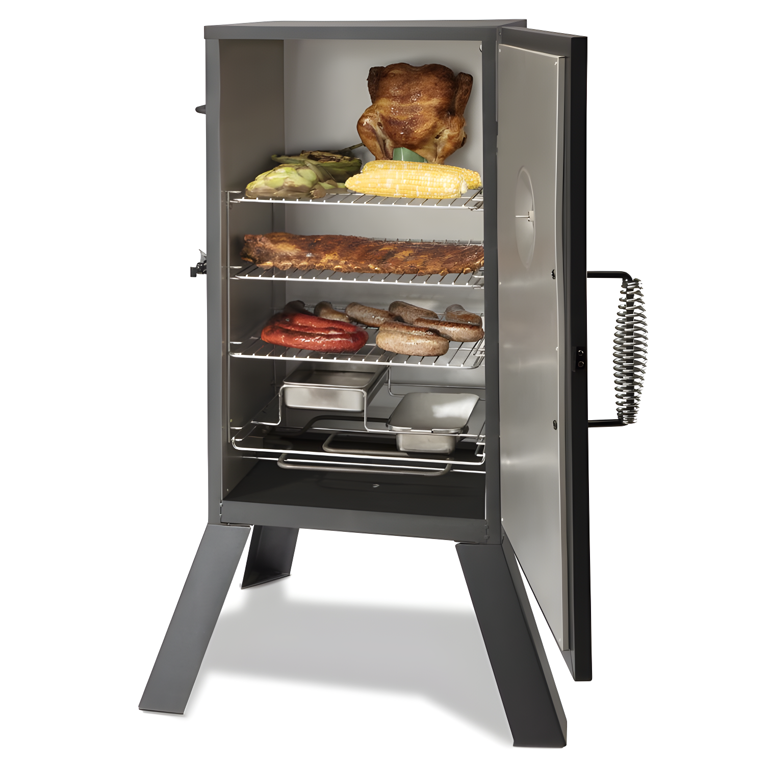 Cuisinart 30-In. Vertical Analog Electric Smoker with 548-Sq.In. Cooking Space in Black