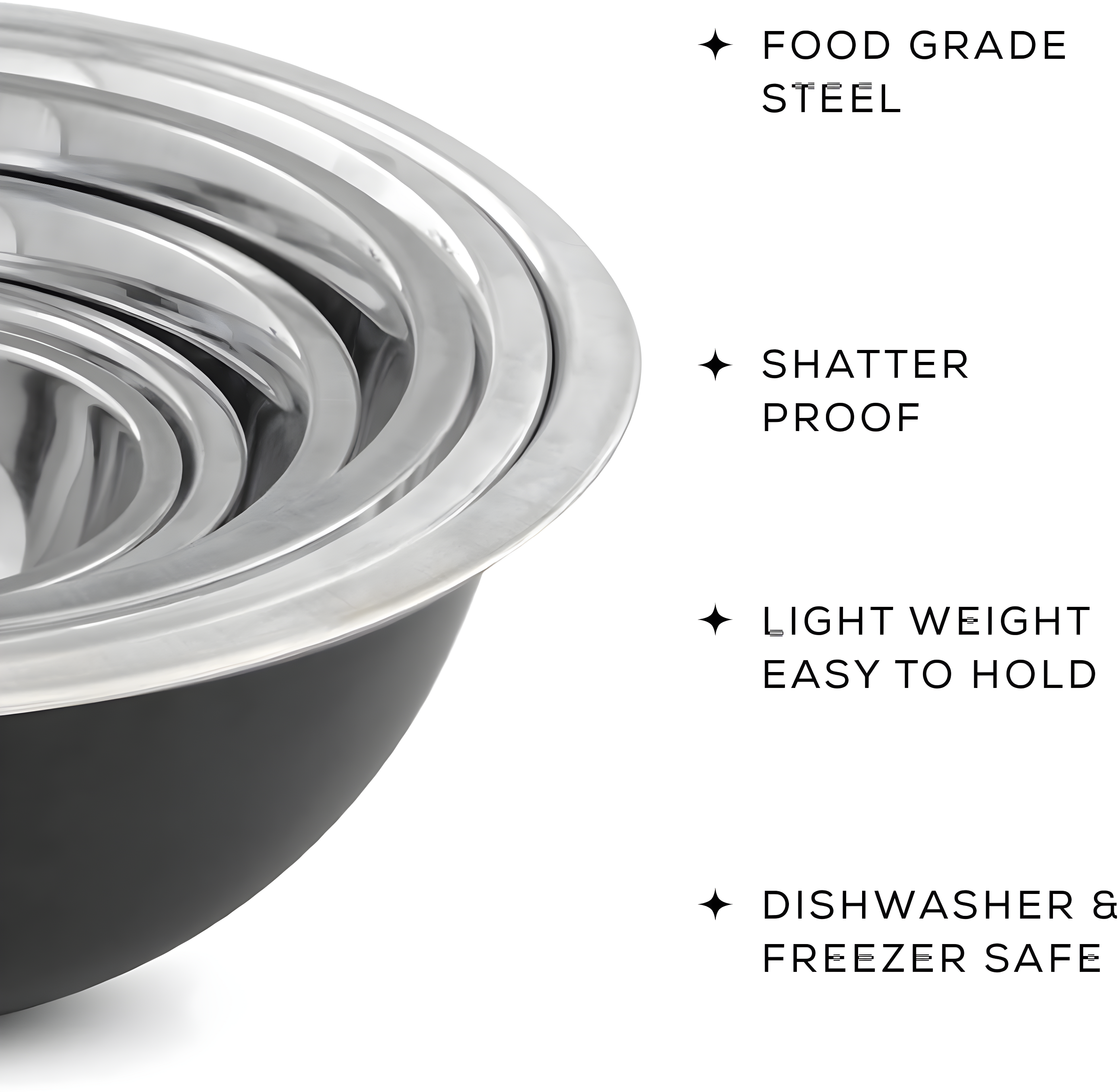 JoyJolt Joyjolt Stainless Steel Mixing Bowl, Set Of 6