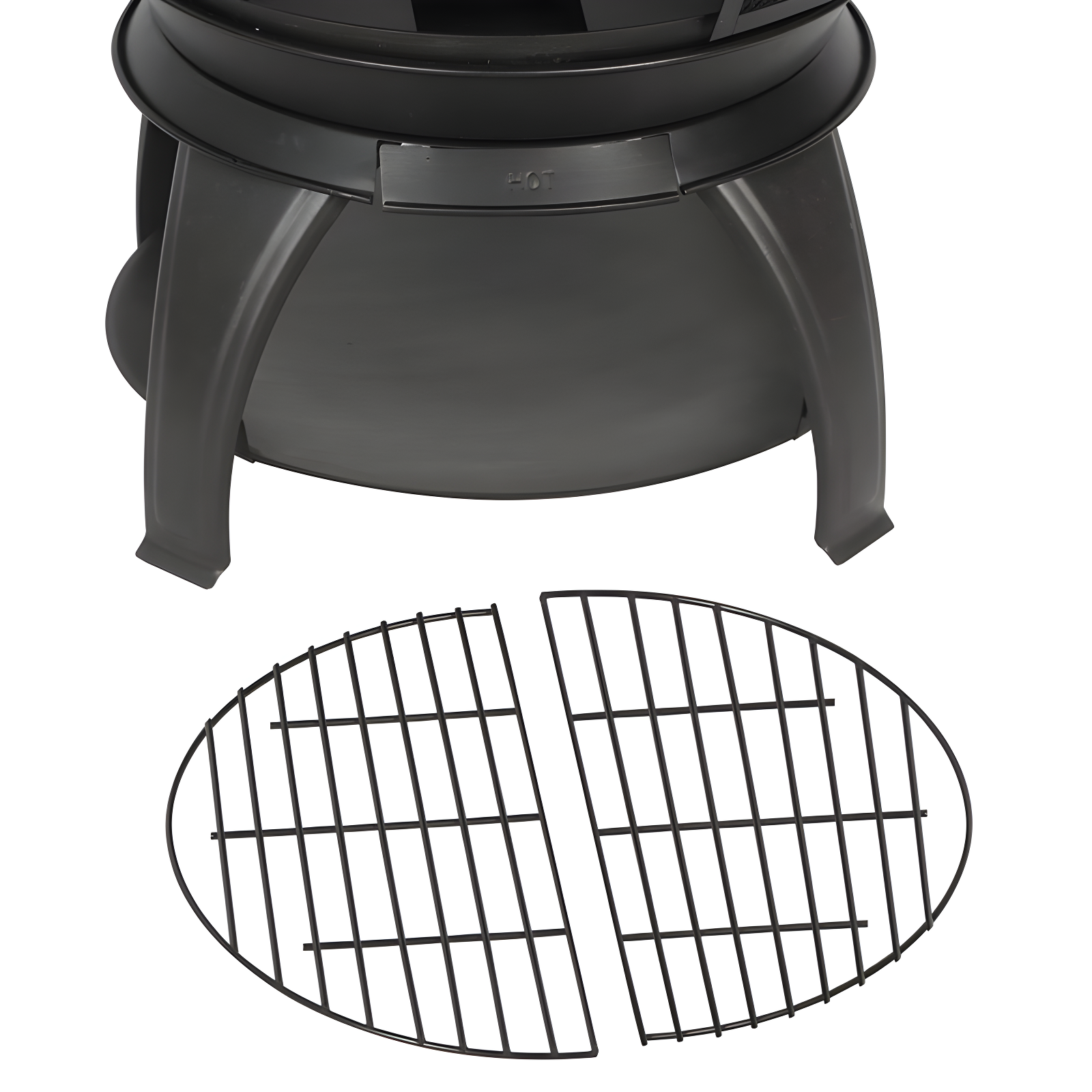 Heatmaxx Round Cast Iron Wood Burning Smokeless Chimnea