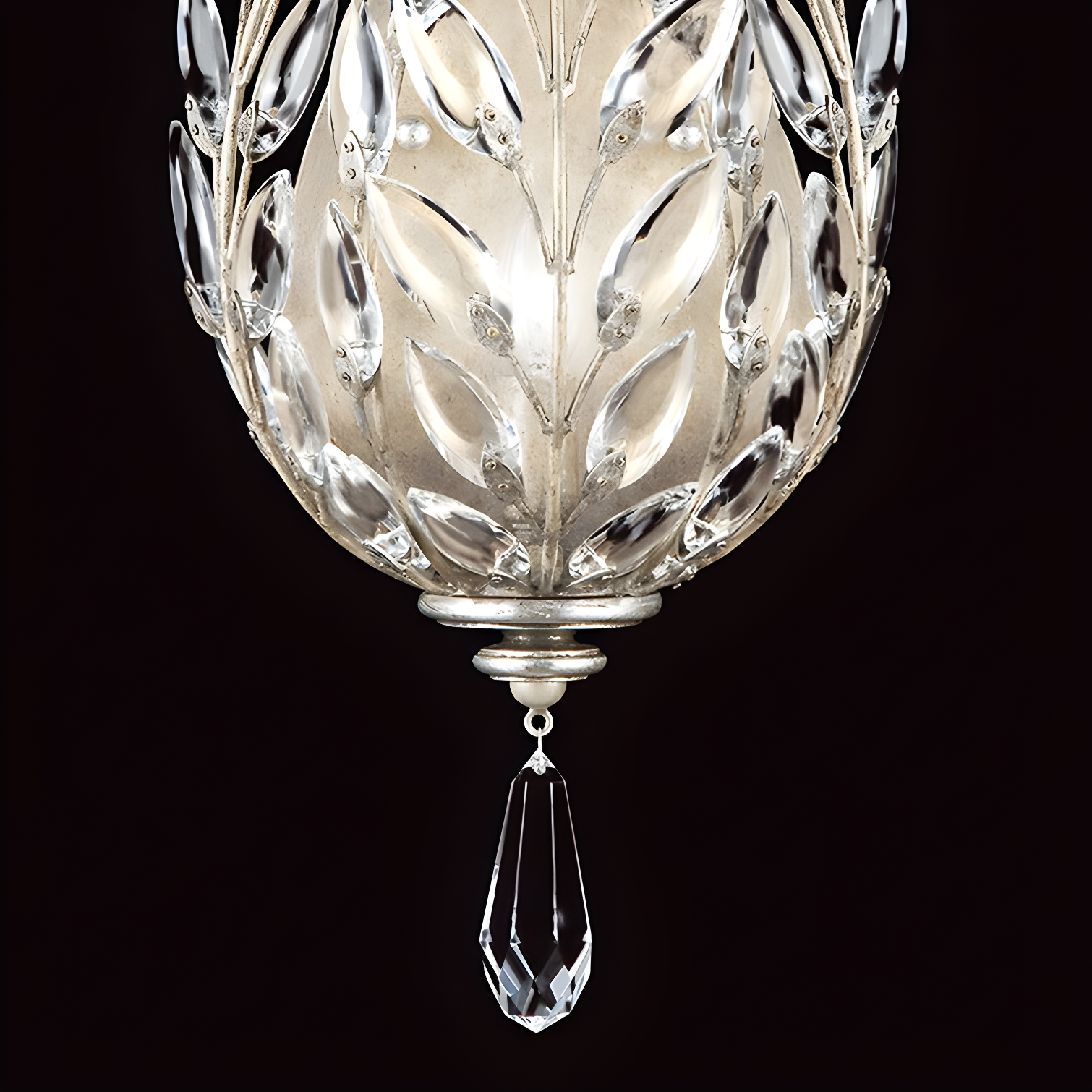 Crystal Laurel Flush Mounted Sconce