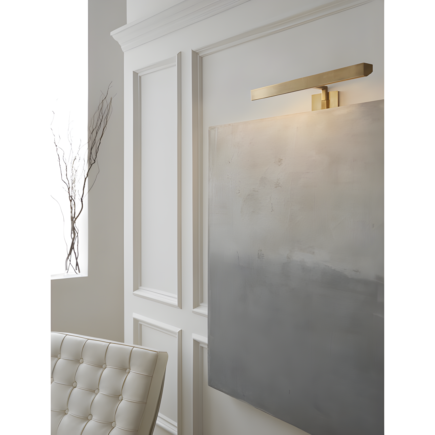 Antique Brass 18" LED Wall Mounted Dimmable Picture Light with Adjustable Angle