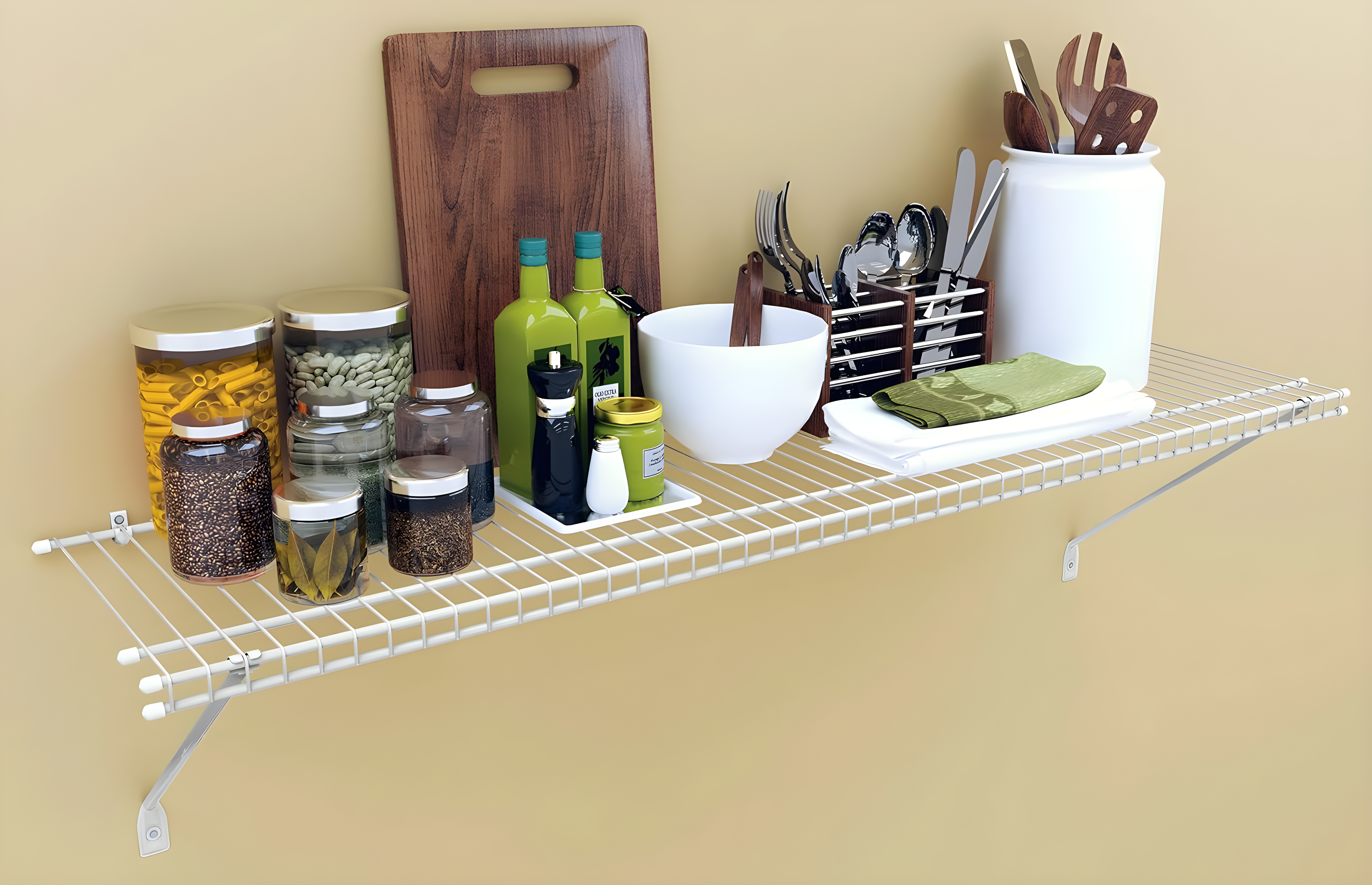 ClosetMaid (#104100) Wire Shelf Kit, White 4' x 12" (Pack of 4)
