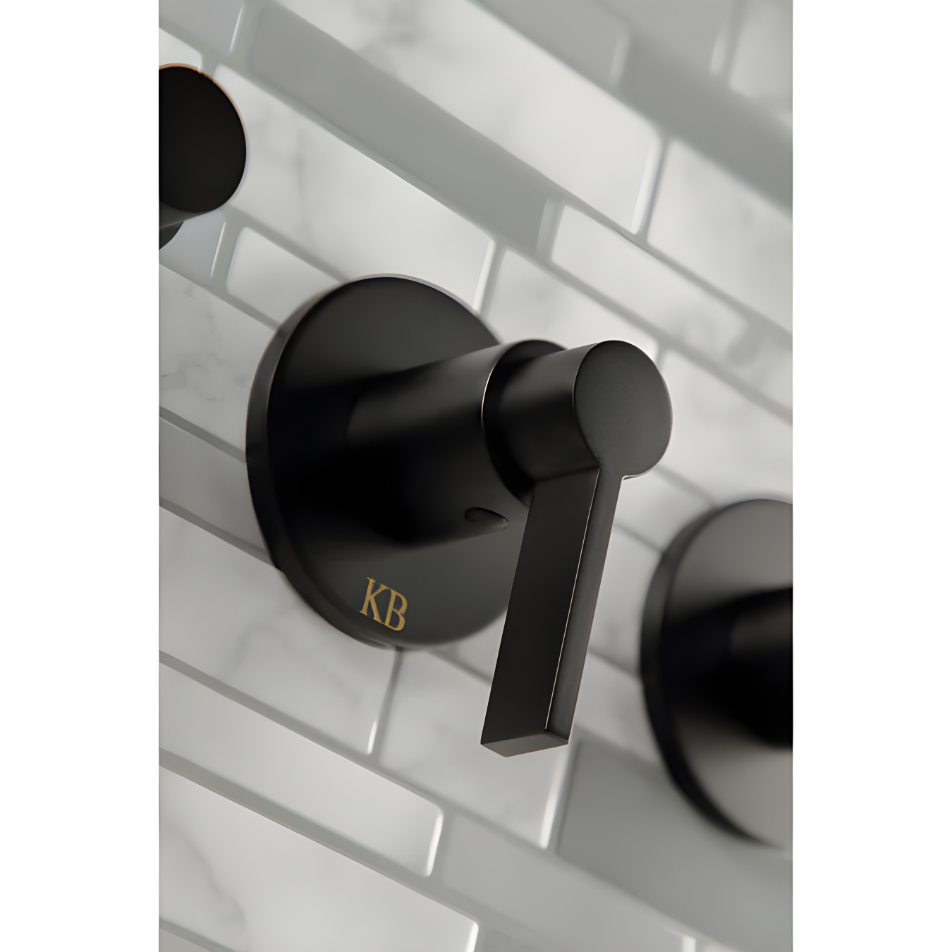Kingston Brass NuvoFusion Triple-Handle Tub and Shower Faucet